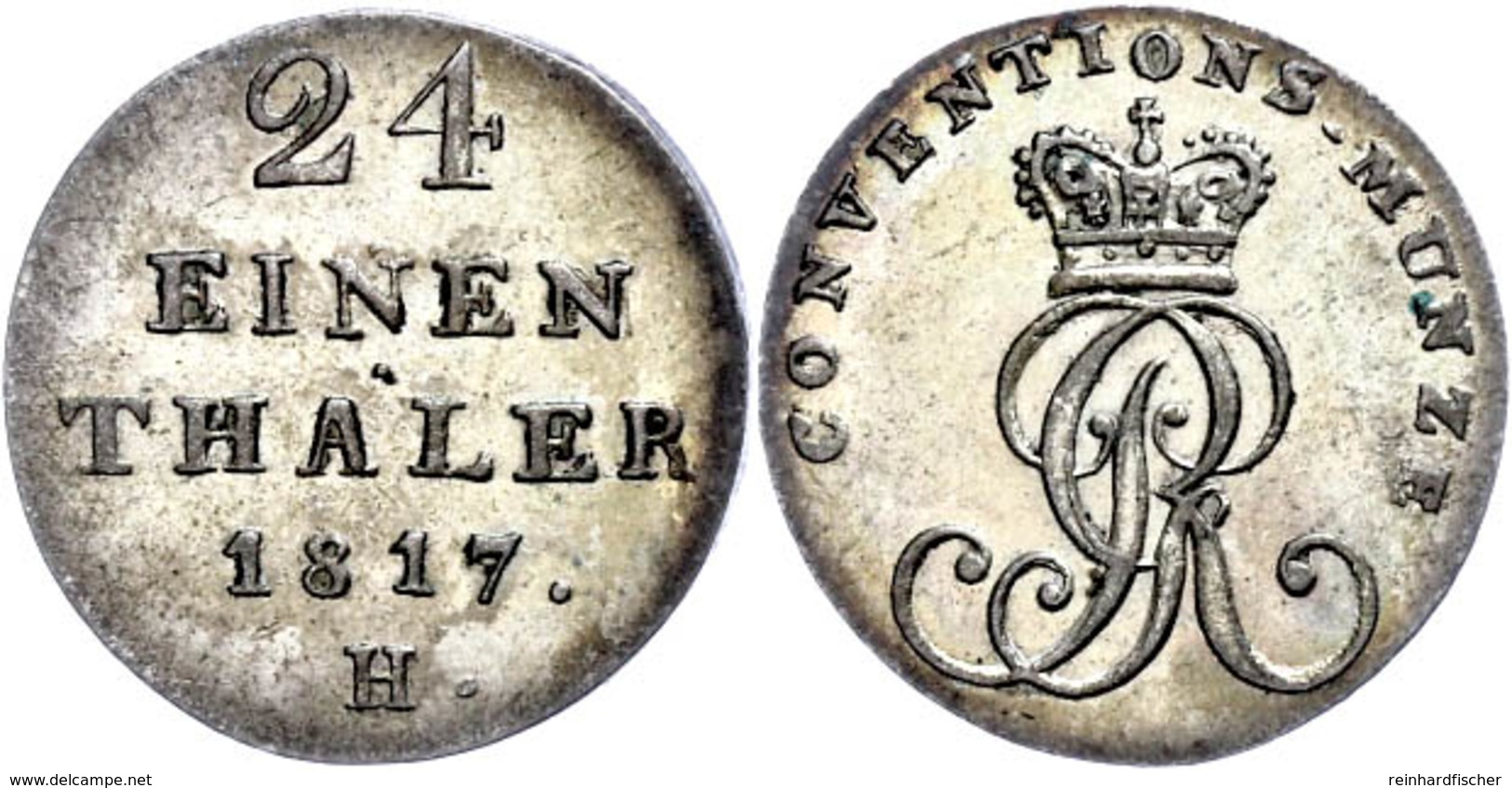 1/24 Taler, 1817, Georg III., AKS 16,J. 11, Vz.  Vz - Autres & Non Classés