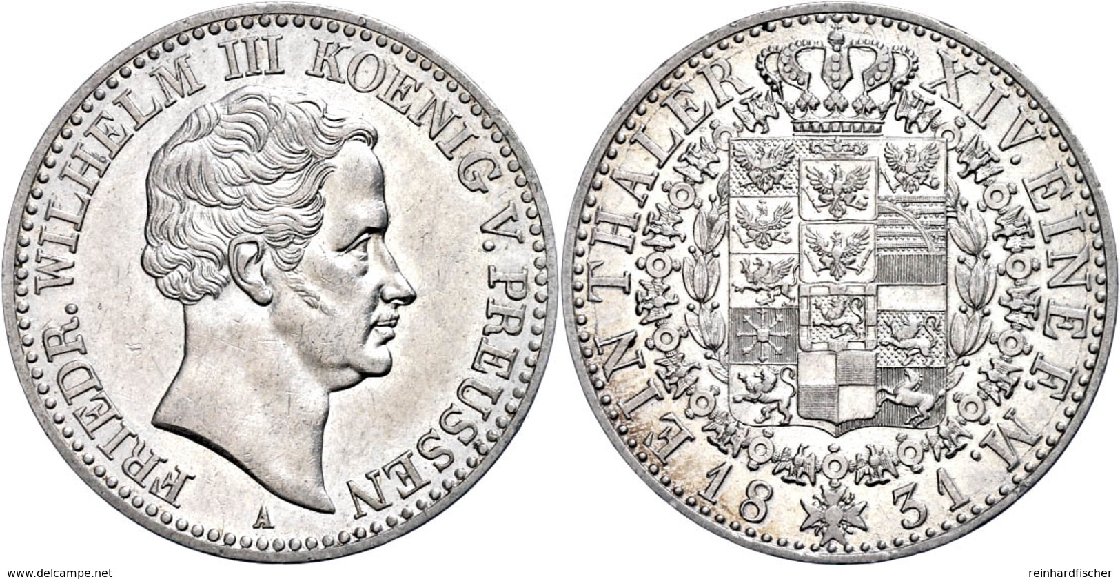 Taler, 1831, Friedrich Wilhelm III., AKS 17, J. 62, Ss-vz.  Ss-vz - Sonstige & Ohne Zuordnung