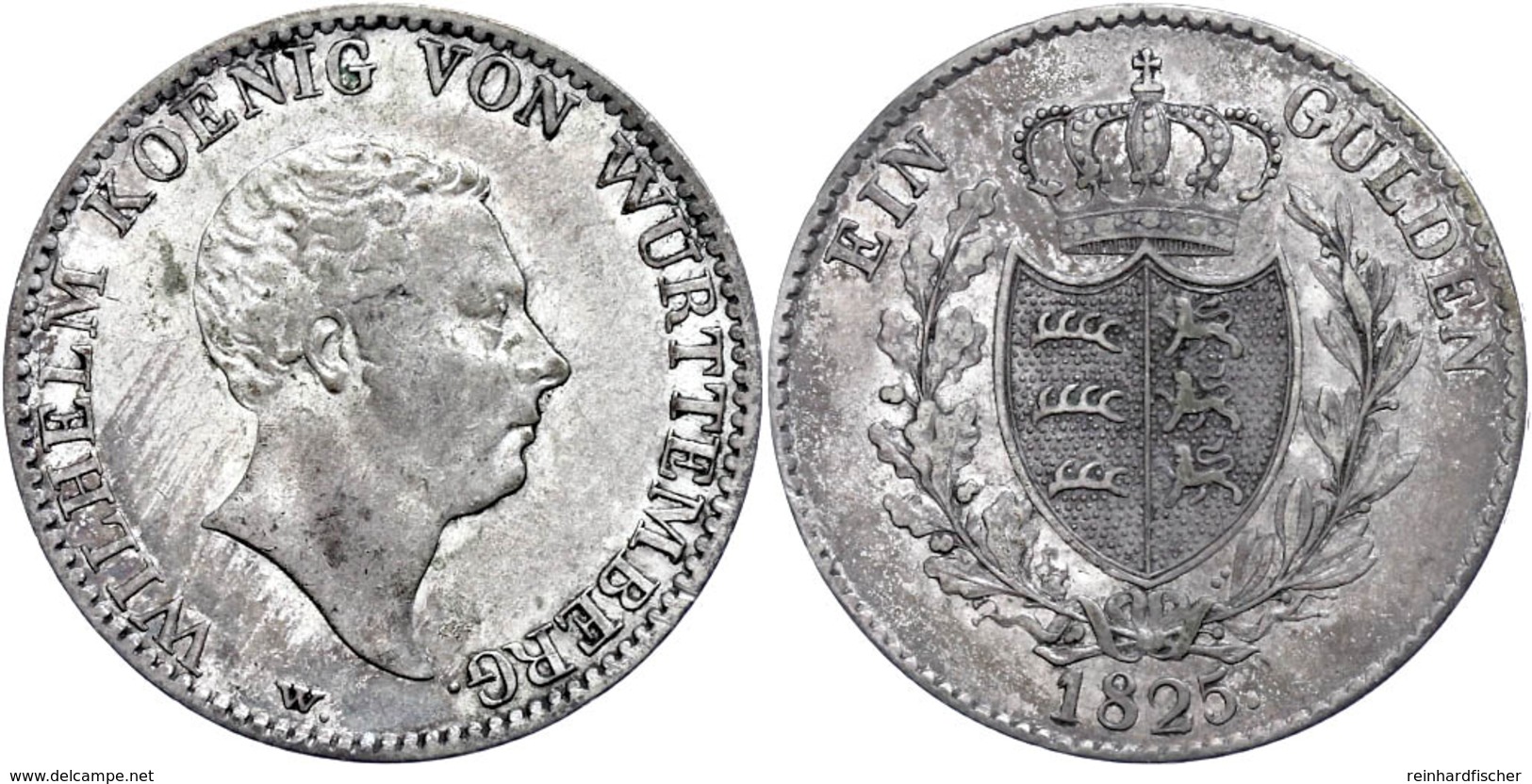 Gulden, 1825, Wilhelm I., AKS 80, J. 53, Ss.  Ss - Sonstige & Ohne Zuordnung