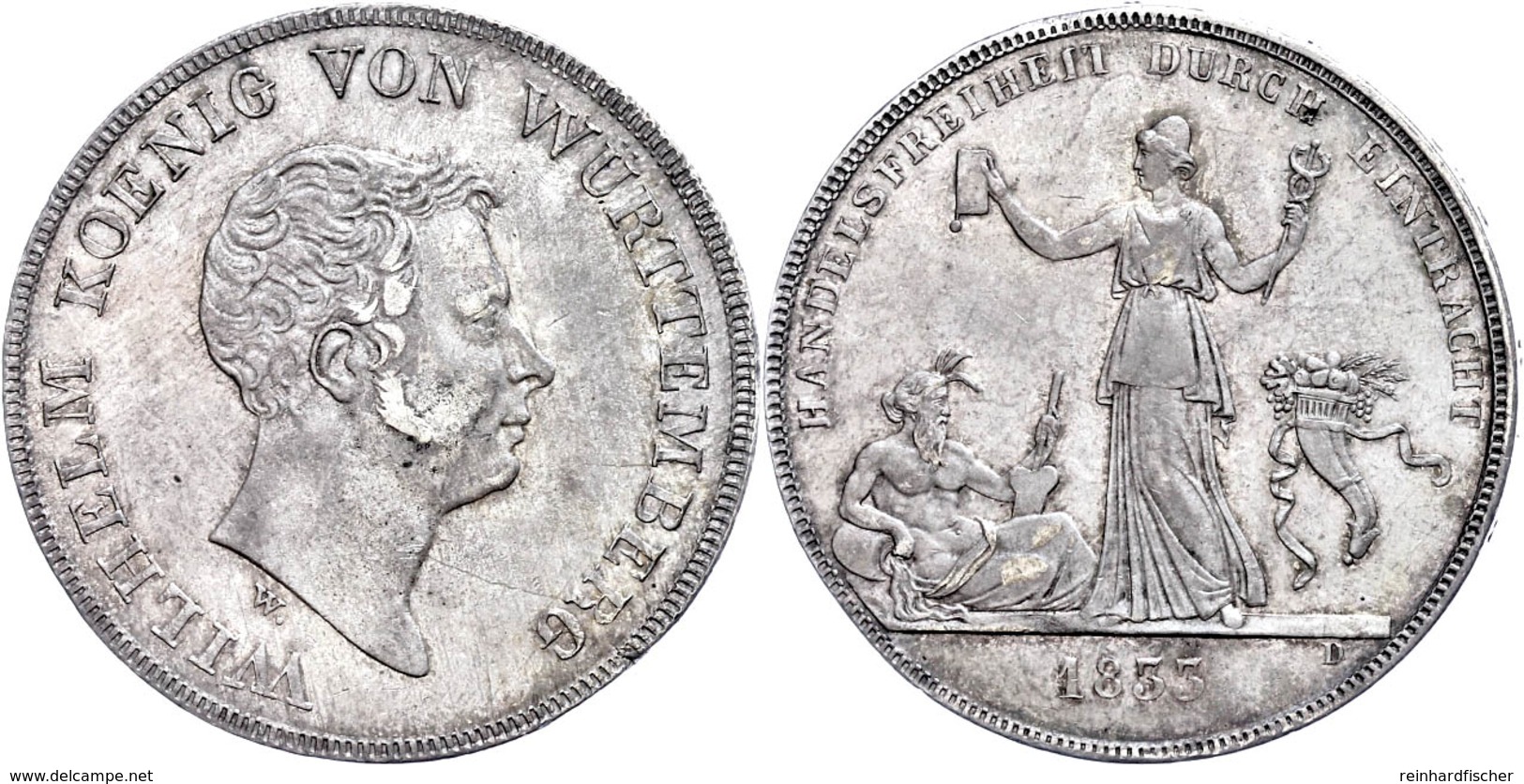 Taler, 1833, Wilhelm I., AKS 67, J. 56, Kl. Schrötlingsfehler Am Rand, Ss-vz.  Ss-vz - Sonstige & Ohne Zuordnung