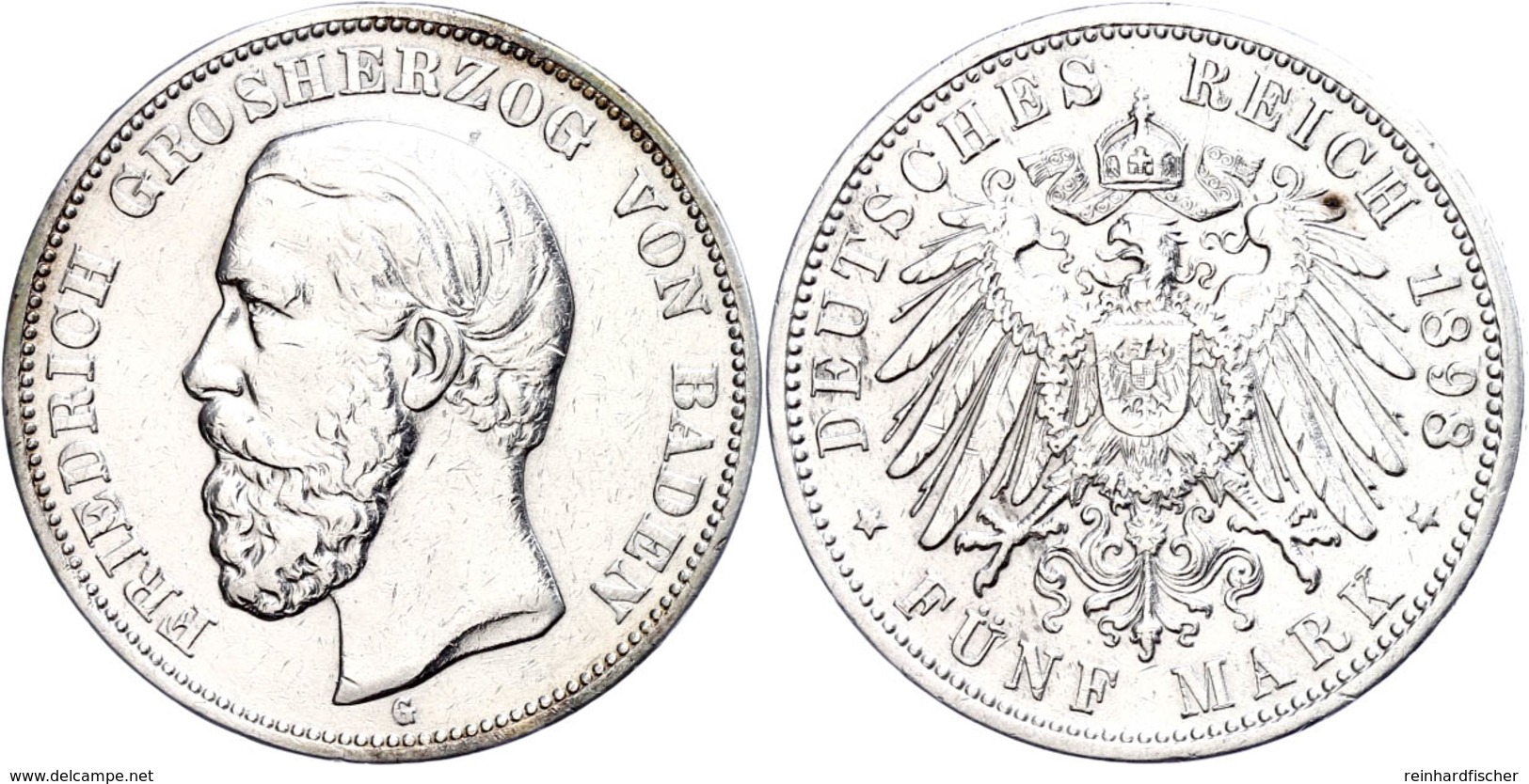 5 Mark, 1898, Friedrich I., Ss+., Katalog: J.29 Ss - Sonstige & Ohne Zuordnung