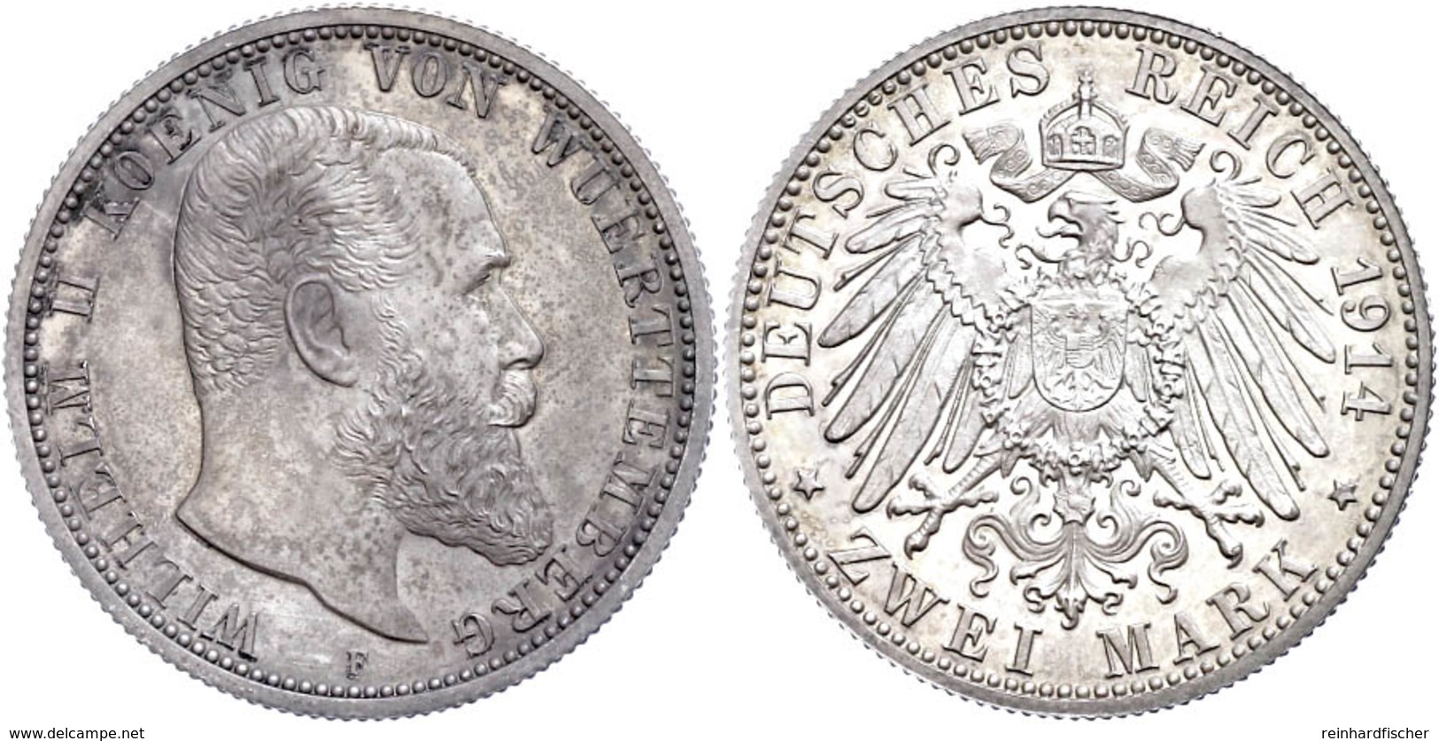 2 Mark, 1914, Wilhelm II., Wz. Kr., PP., Katalog: J.174 PP - Sonstige & Ohne Zuordnung