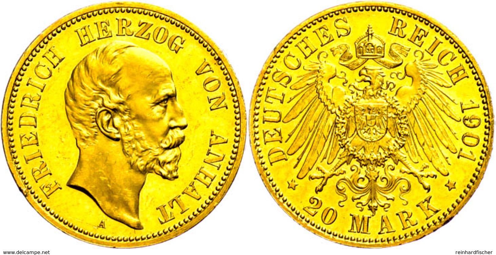 20 Mark, 1901, Friedrich I., Kl. Rf., Vz Aus PP. Mit Aktueller Kurz-Expertise Guy Franquinet., Katalog: J.181 - Altri & Non Classificati