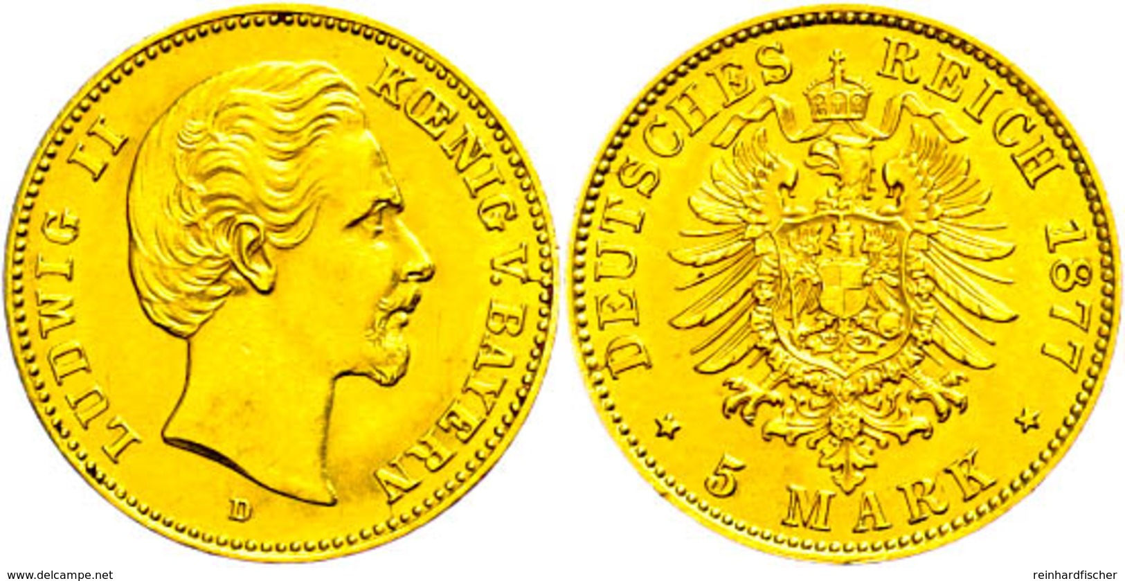 5 Mark, 1877, Ludwig II., Vz.  Vz - Altri & Non Classificati