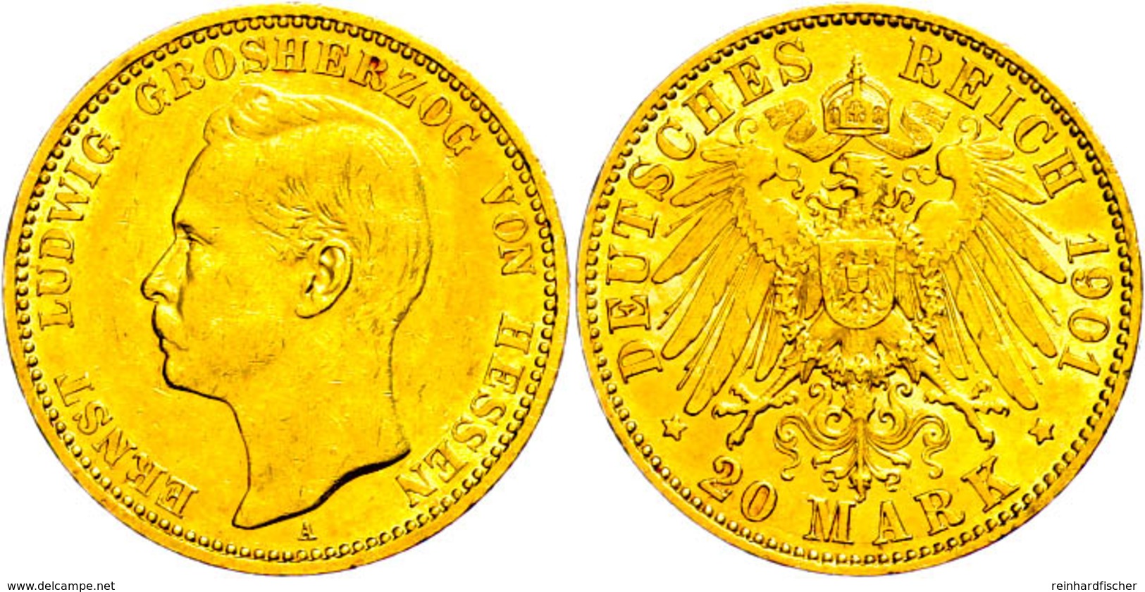 20 Mark, 1899, Ernst Ludwig, Wz. Rf., Ss-vz., Katalog: J.225 Ss-vz - Autres & Non Classés