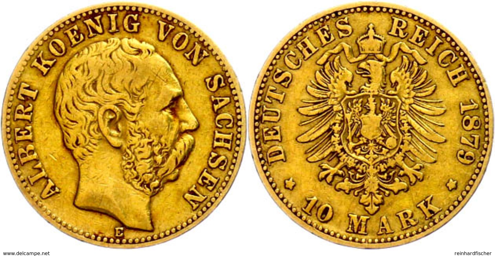 10 Mark, 1879, Mzz E, Albert, Ss., Katalog: J.261 Ss - Sonstige & Ohne Zuordnung