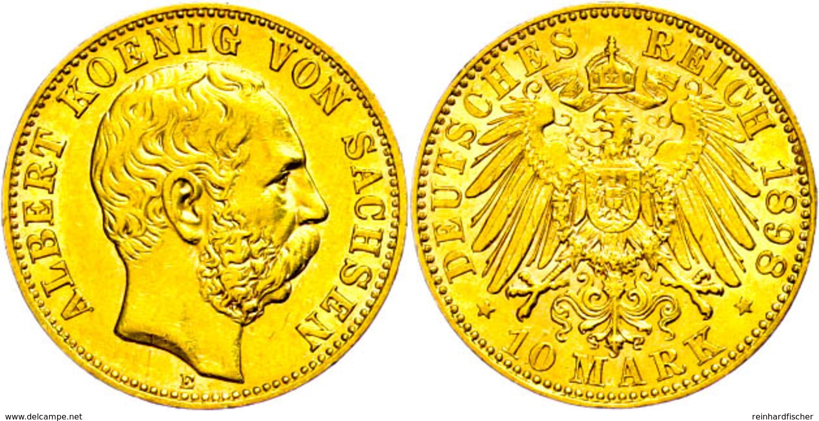 10 Mark, 1898, Albert, Ss-vz., Katalog: J. 263 Ss-vz - Sonstige & Ohne Zuordnung