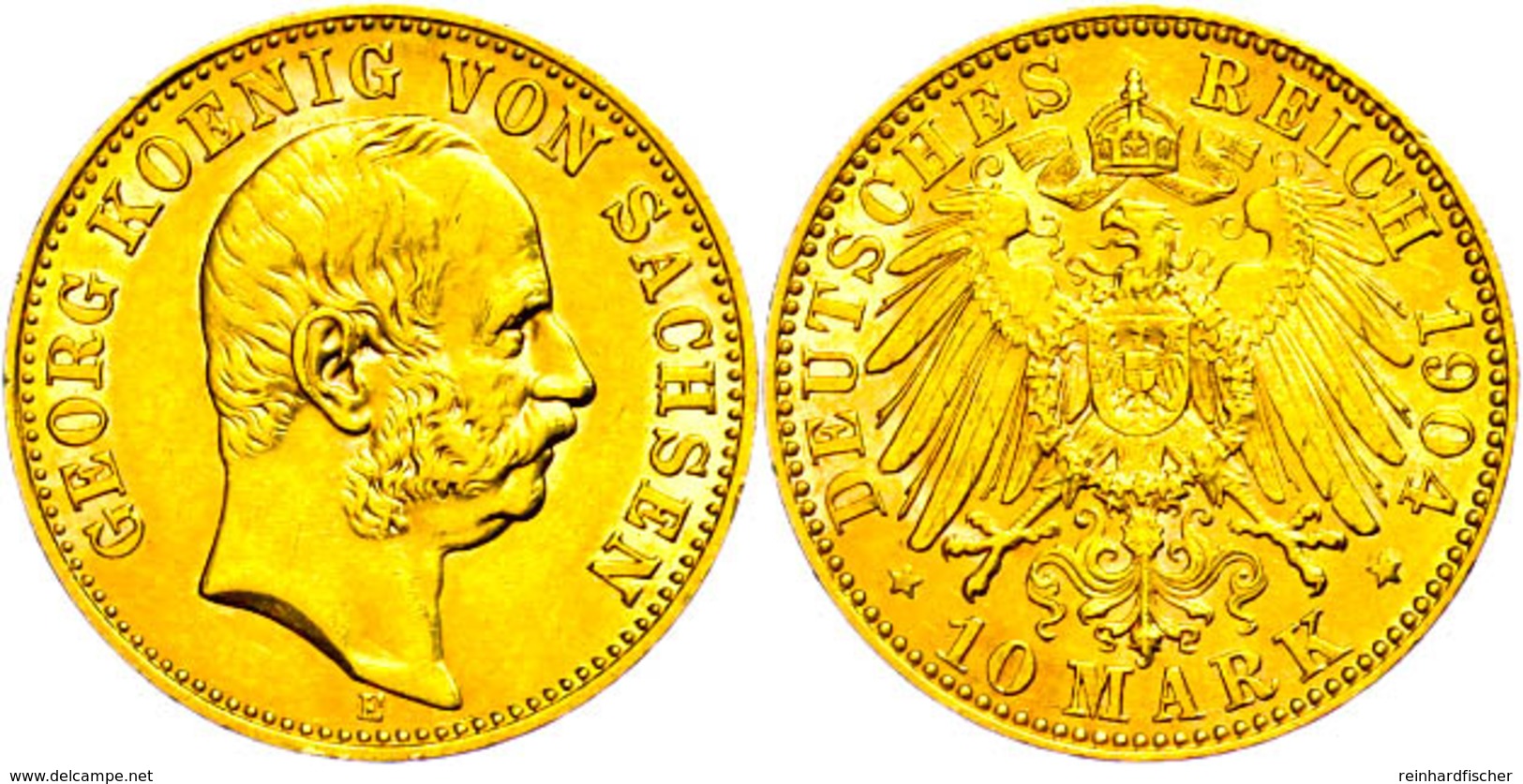 10 Mark, 1904, Georg, Wz. Rf., Vz., Katalog: J. 265 Vz - Sonstige & Ohne Zuordnung