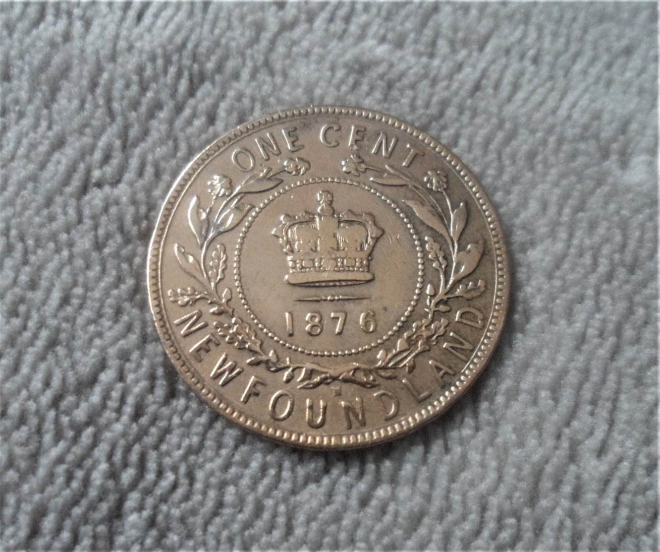 CANADIAN COIN 1876  NEWFOUNDLAND - ONE CENT  - Victoria - Canada