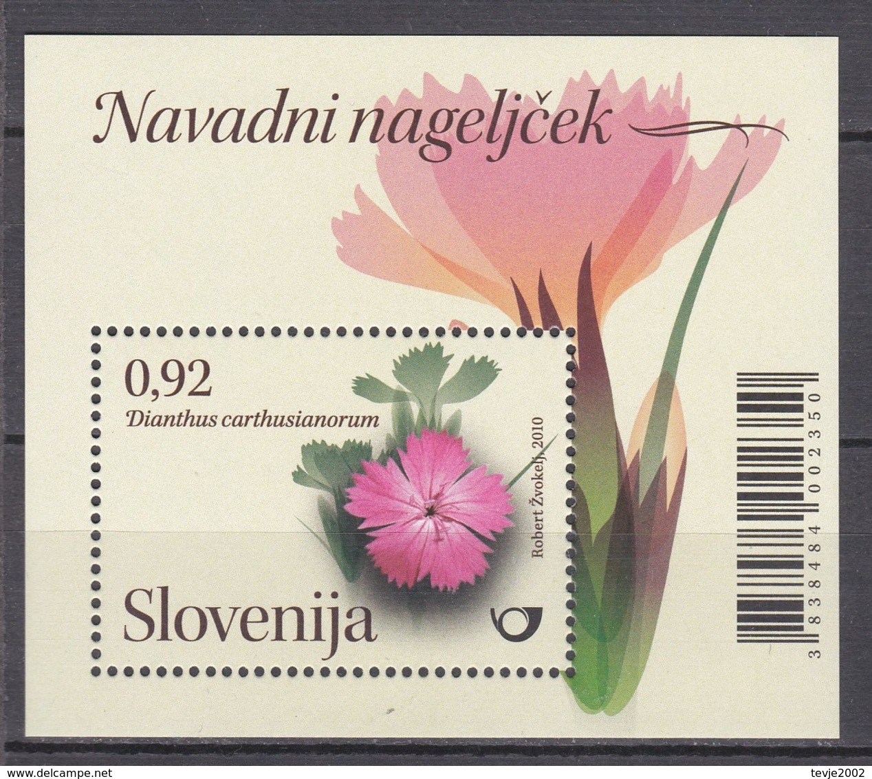 Bö_ Slowenien - Mi.Nr. 845 Block 48 - Postfrisch MNH - Blumen Flowers - Slowenien