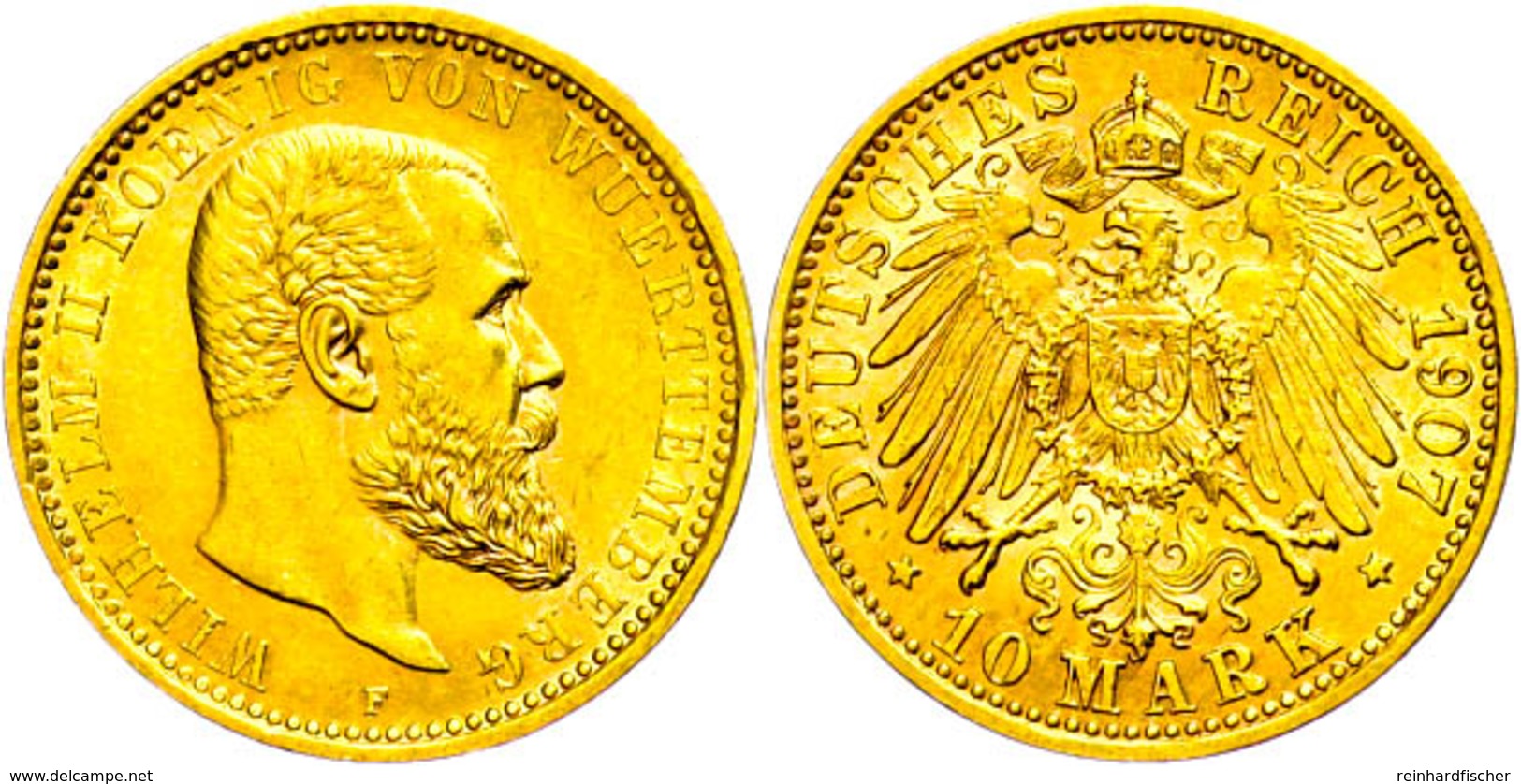 10 Mark, 1907, Wilhelm II., F. Vz., Katalog: J.295 - Sonstige & Ohne Zuordnung