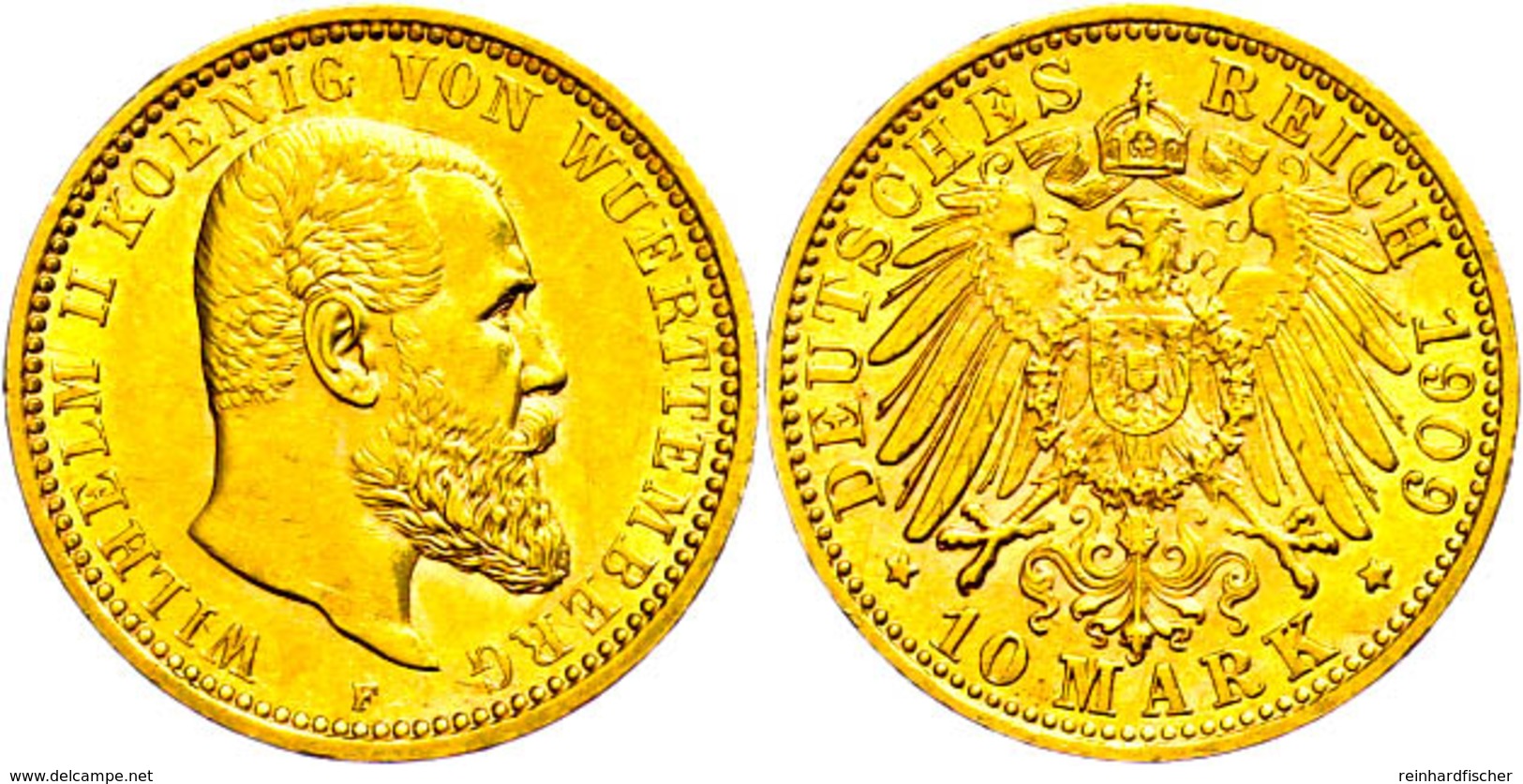 10 Mark, 1909, Wilhelm II., Vz+., Katalog: J.295 - Altri & Non Classificati