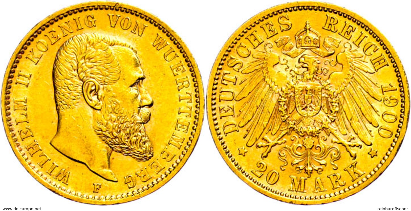 20 Mark, 1900, Wilhelm II., Wz. Rf., Vz., Katalog: J.296 Vz - Sonstige & Ohne Zuordnung