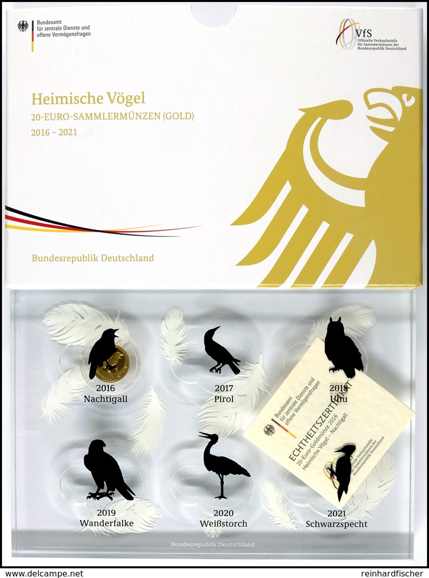 20 Euro, Gold, 2016, Nachtigall, Mit Zertifikat In Acrylbox Und Schuber, St., Katalog: J.608 St - Autres & Non Classés