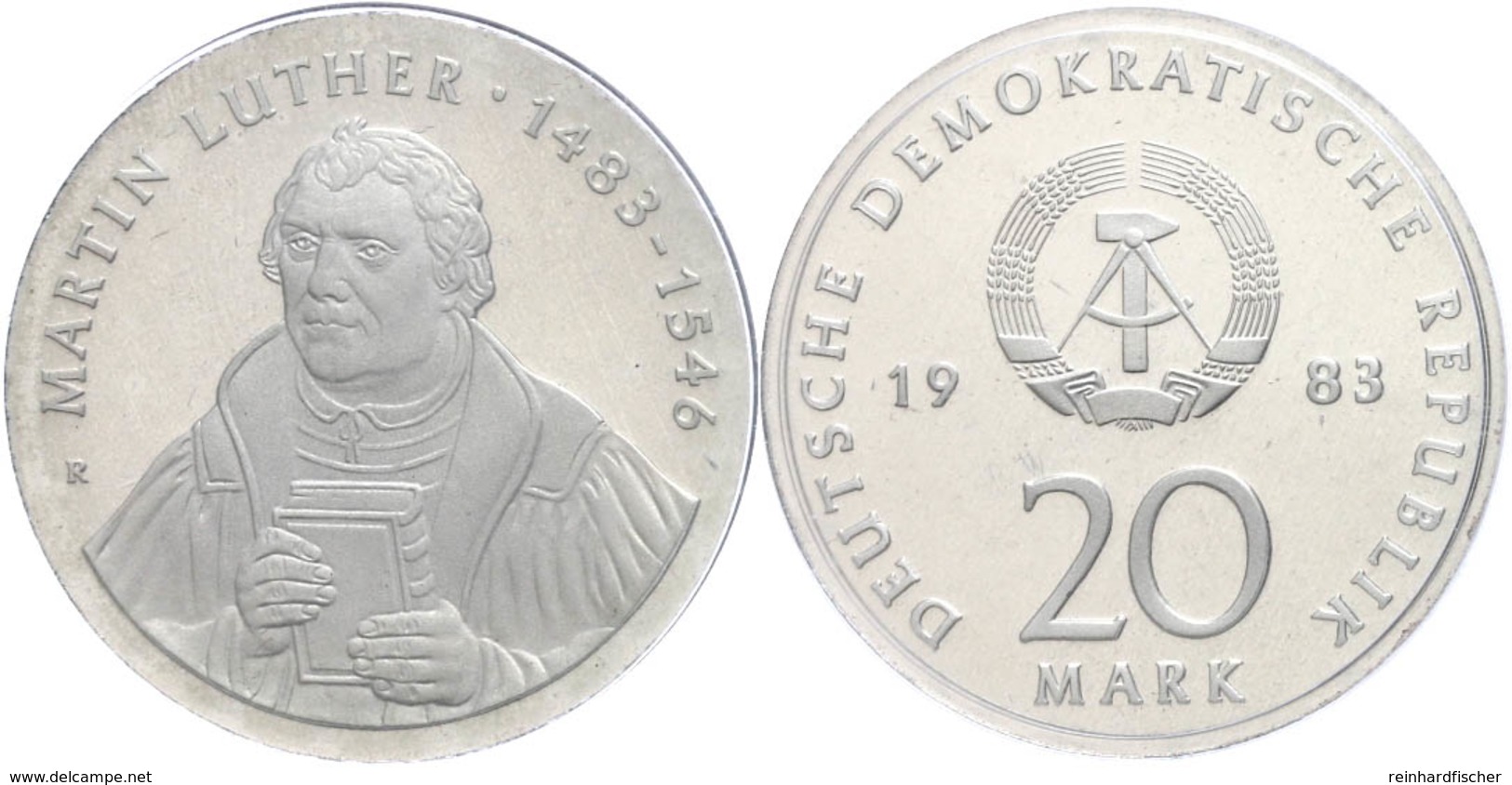 20 Mark, 1983, Martin Luther, Im Plastikkästchen, Verplombt, PP., Katalog: J.1591 PP - Autres & Non Classés