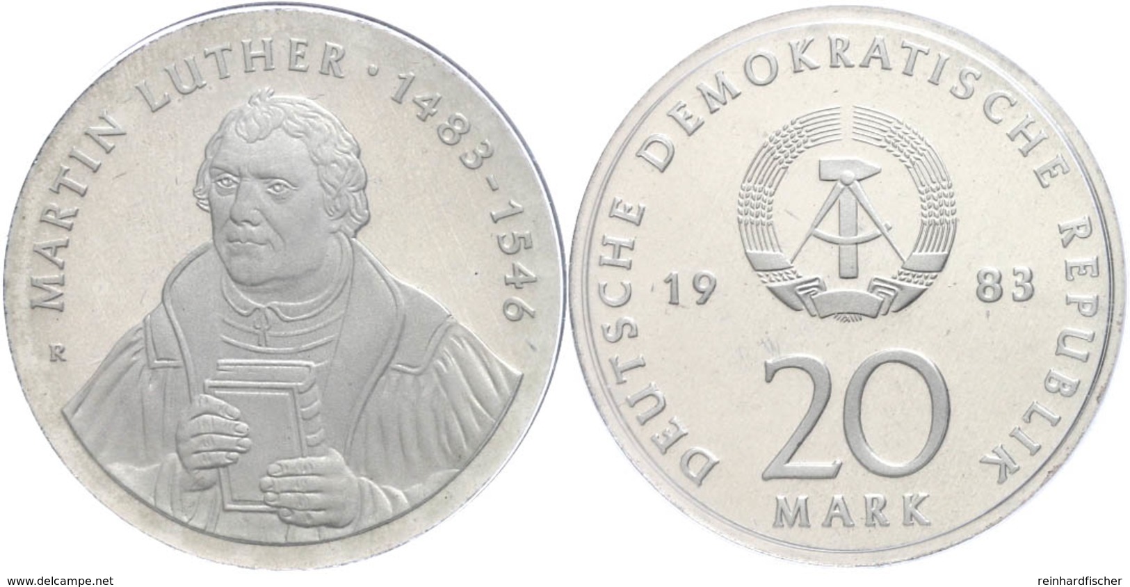 20 Mark, 1983, Martin Luther, Im Plastikkästchen, Verplombt, PP., Katalog: J.1591 PP - Sonstige & Ohne Zuordnung