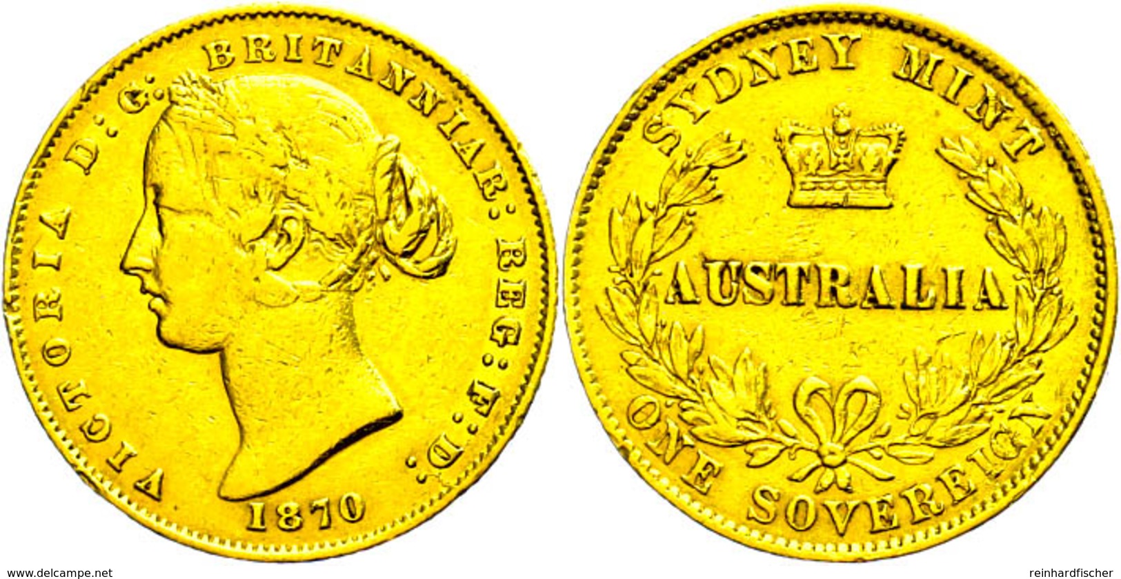 Sovereign, Gold, 1870, Victoria, Fb. 10, Kl. Rf., Ss.  Ss - Sonstige & Ohne Zuordnung