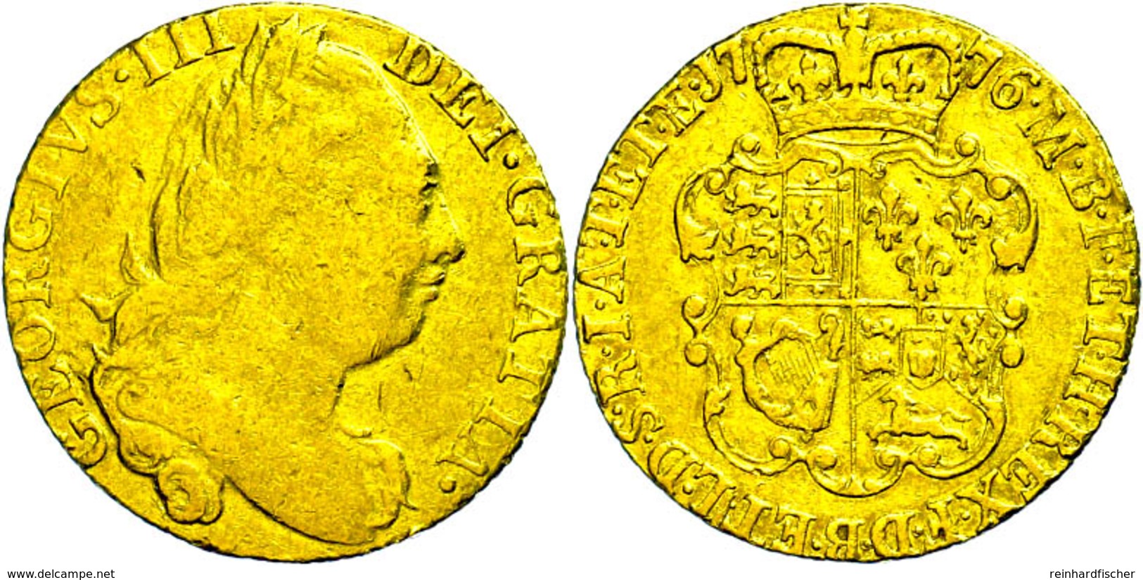 Guinea, 1776, George III., Fb. 355, Seaby 3728, S-ss.  S-ss - Sonstige & Ohne Zuordnung