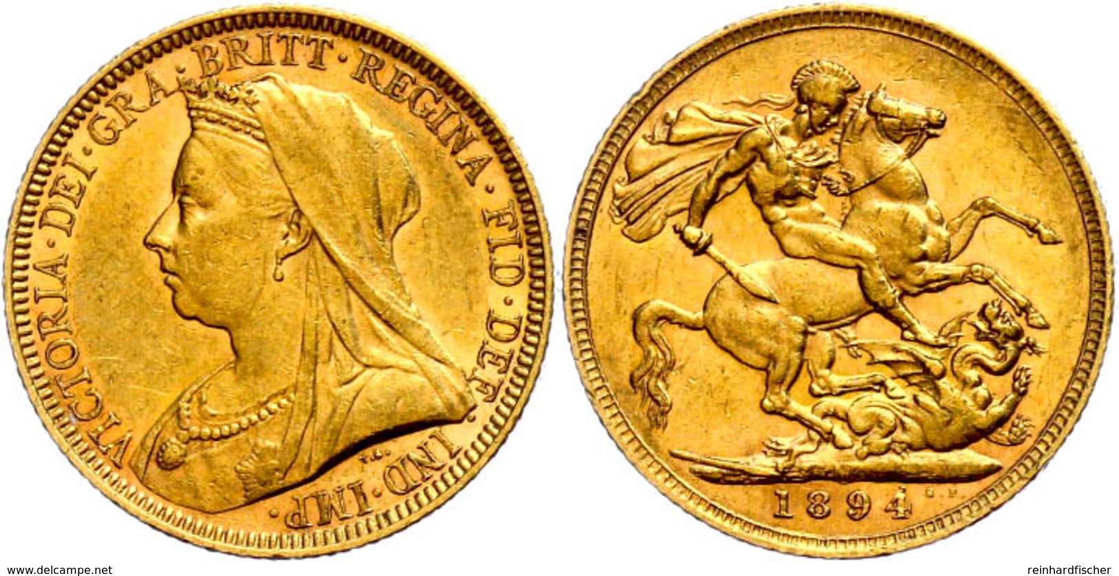 Sovereign, Gold, 1894, Victoria, Fb. 396, Kratzer, Ss  Ss - Autres & Non Classés