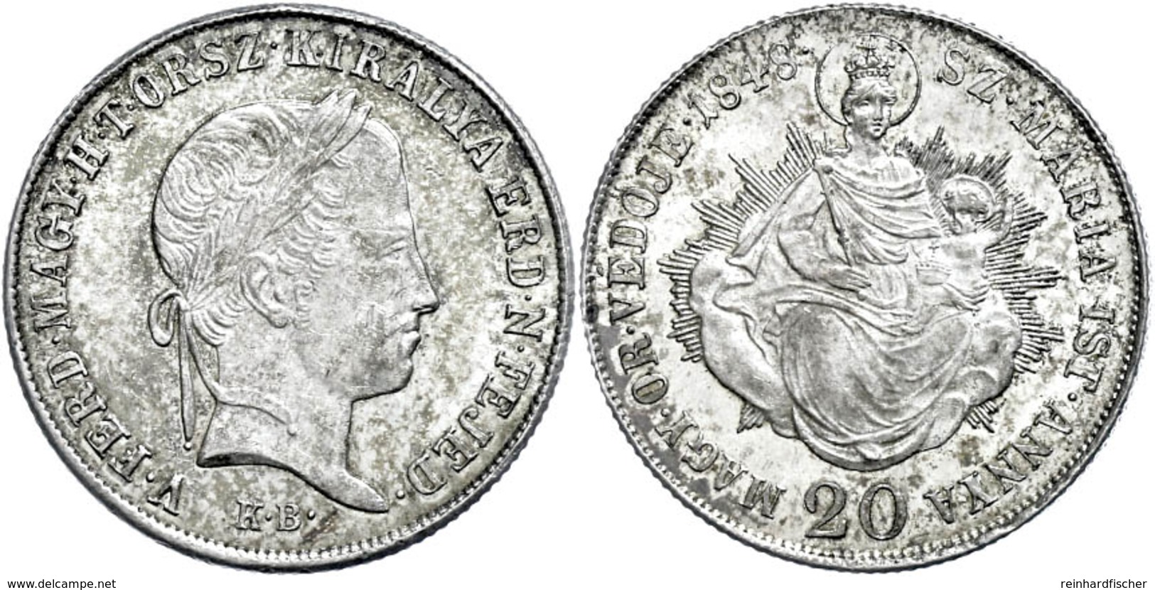 Aufständische In Ungarn, 20 Krajczár, 1848, Ferdinand I., J. 265, Vz-st.  Vz-st - Oostenrijk