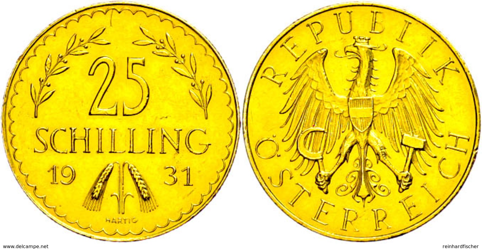 25 Schilling, Gold, 1931, Fb. 521, Vz.  Vz - Autriche