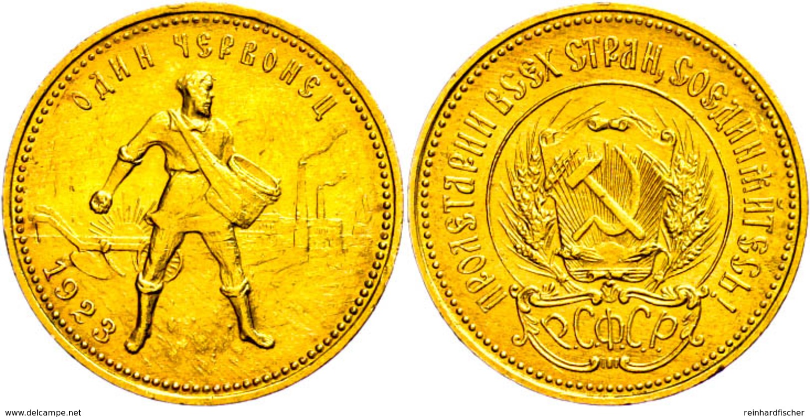10 Rubel, Gold, 1923, Fb. 181, Kl. Kr., Vz.  Vz - Russia