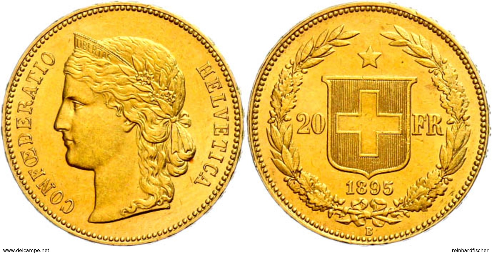 20 Franken, Gold, 1895, Fb. 495, Vz.  Vz - Autres & Non Classés