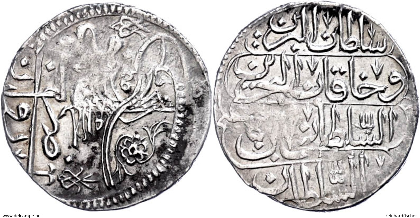 10 Para (Abbasi), AH 1115, Ahmed III., Jerevan, KM 17 (Armenien), Prägeschwäche, Ss-vz.  Ss-vz - Orientalische Münzen