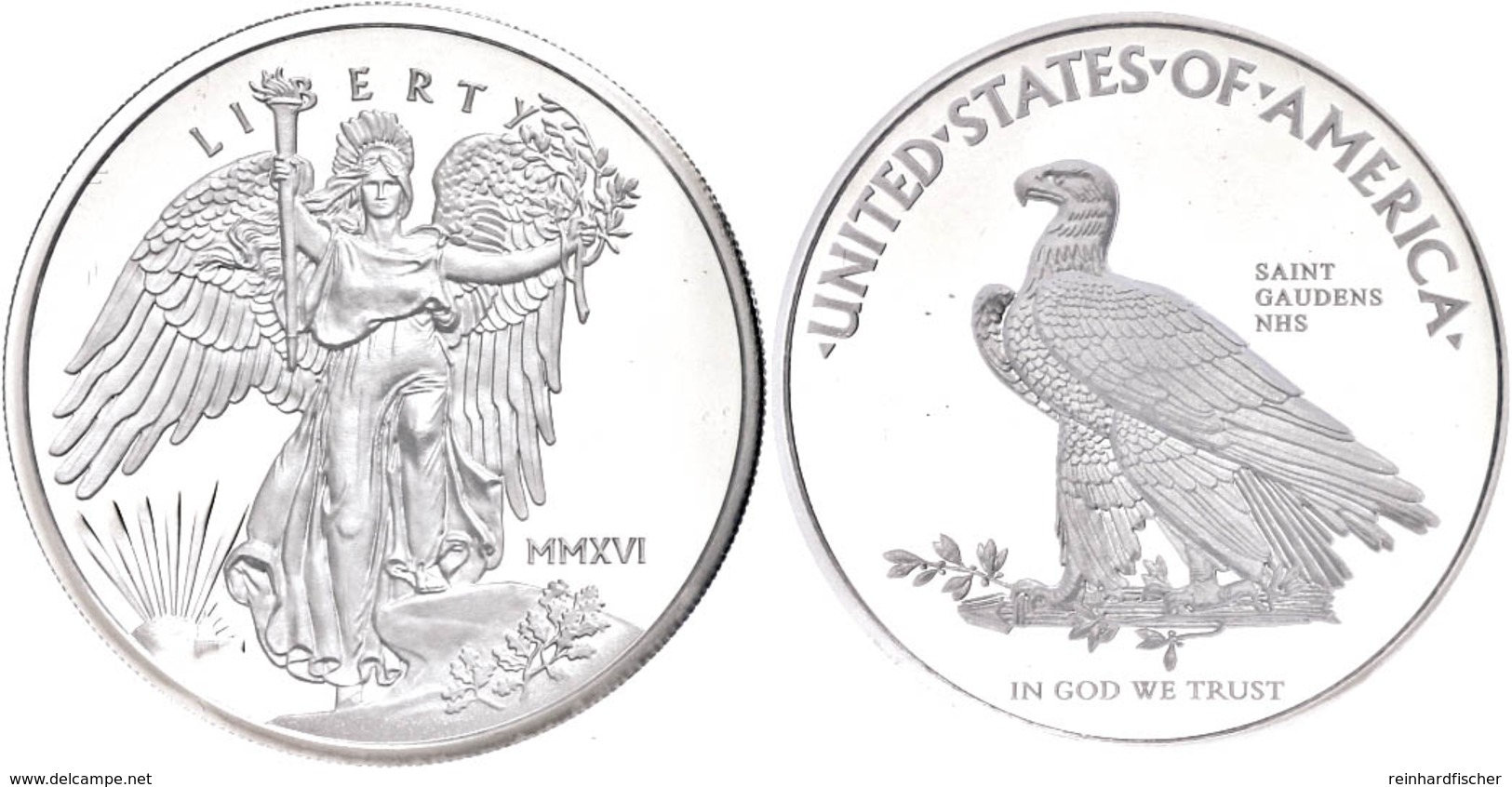 1 Unze Silber, 2016, National Park Foundation, In Slab Der NGC Mit Der Bewertung PF70 Ultra Cameo, Saint Gaudens Label.  - Autres & Non Classés