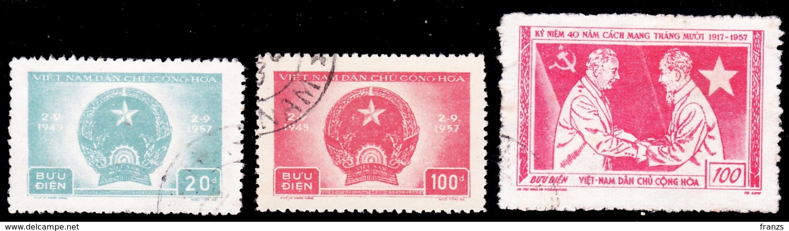 Vietnam North 1957 Michel # 61-62, 64, Cancel NH, - Vietnam