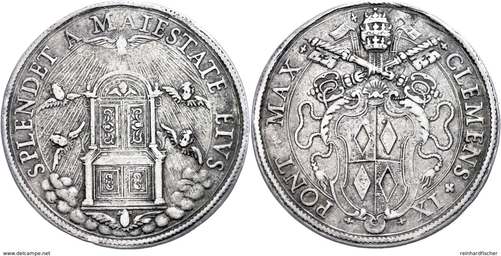 Piastra, 1667-1669, Clemens IX., Rom, Dav. 4072, Hsp., Ss.  Ss - Non Classés