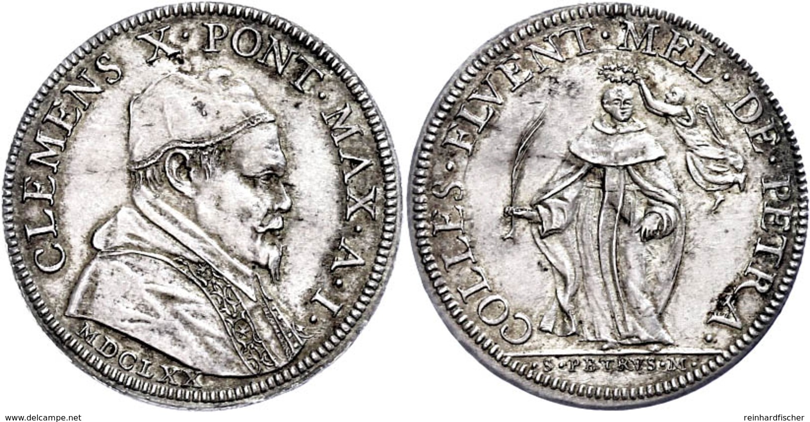 Giulio, 1670, Clemens X., KM 340, Vz.  Vz - Ohne Zuordnung