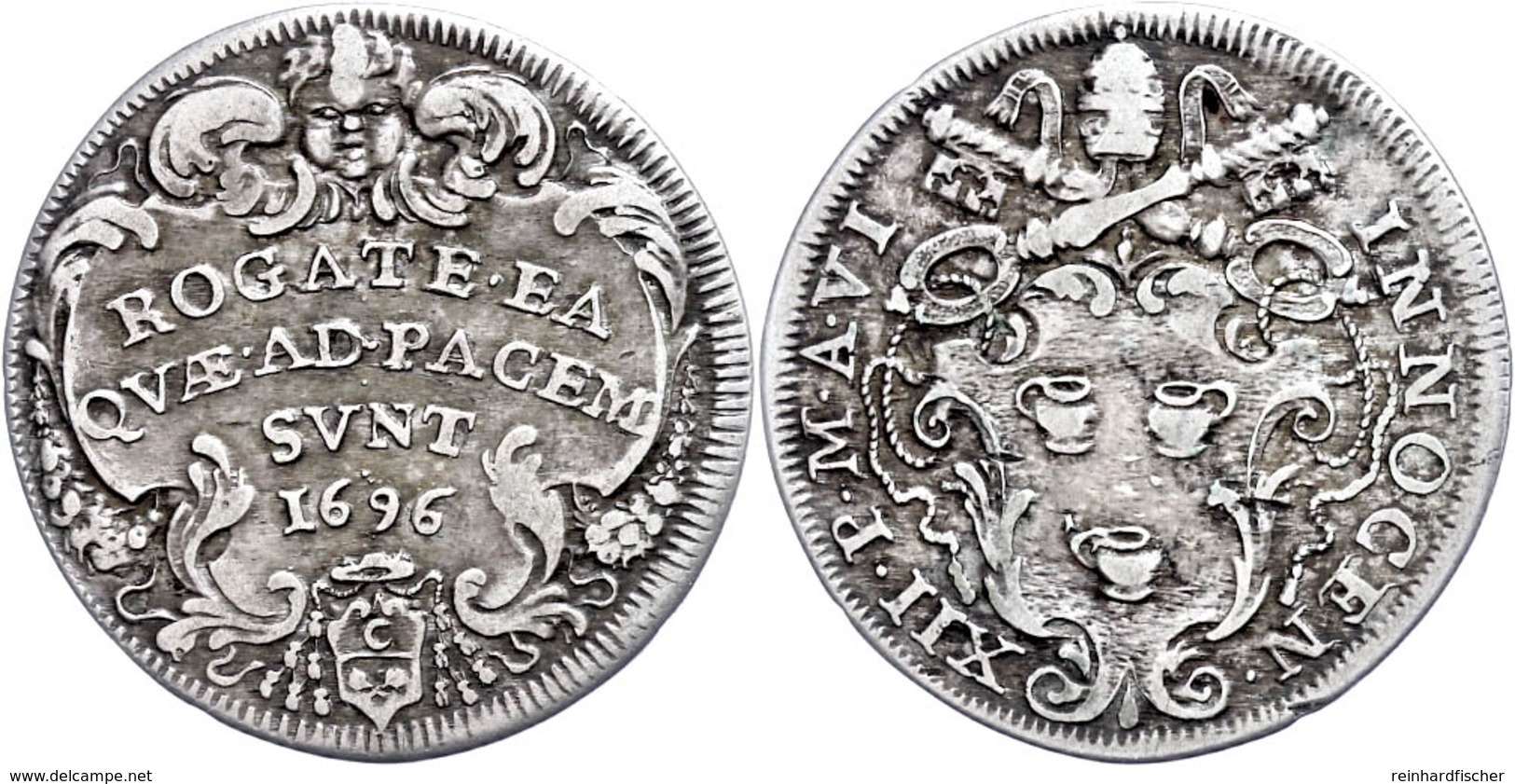 Testone, 1696, Innozenz VII., Rom, Muntoni 47, Ss.  Ss - Non Classés