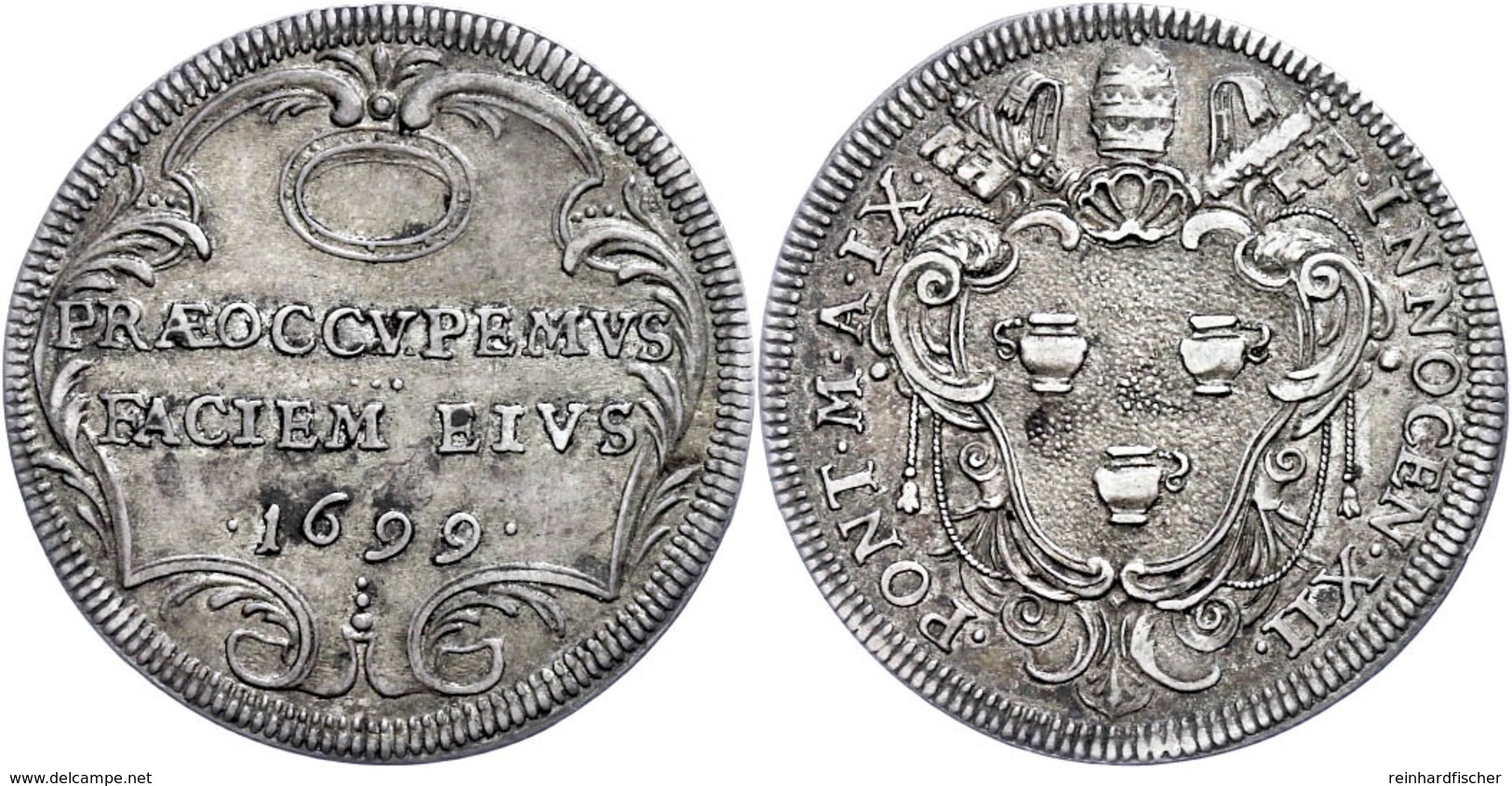 Testone, 1699, Innozenz VII., Rom, Muntoni 44, Ss.  Ss - Non Classés