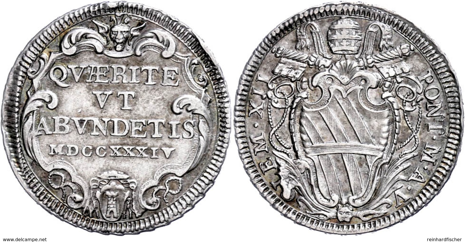 Testone, 1734, Clemens XII., Rom, Muntoni 42, Ss-vz.  Ss-vz - Non Classés