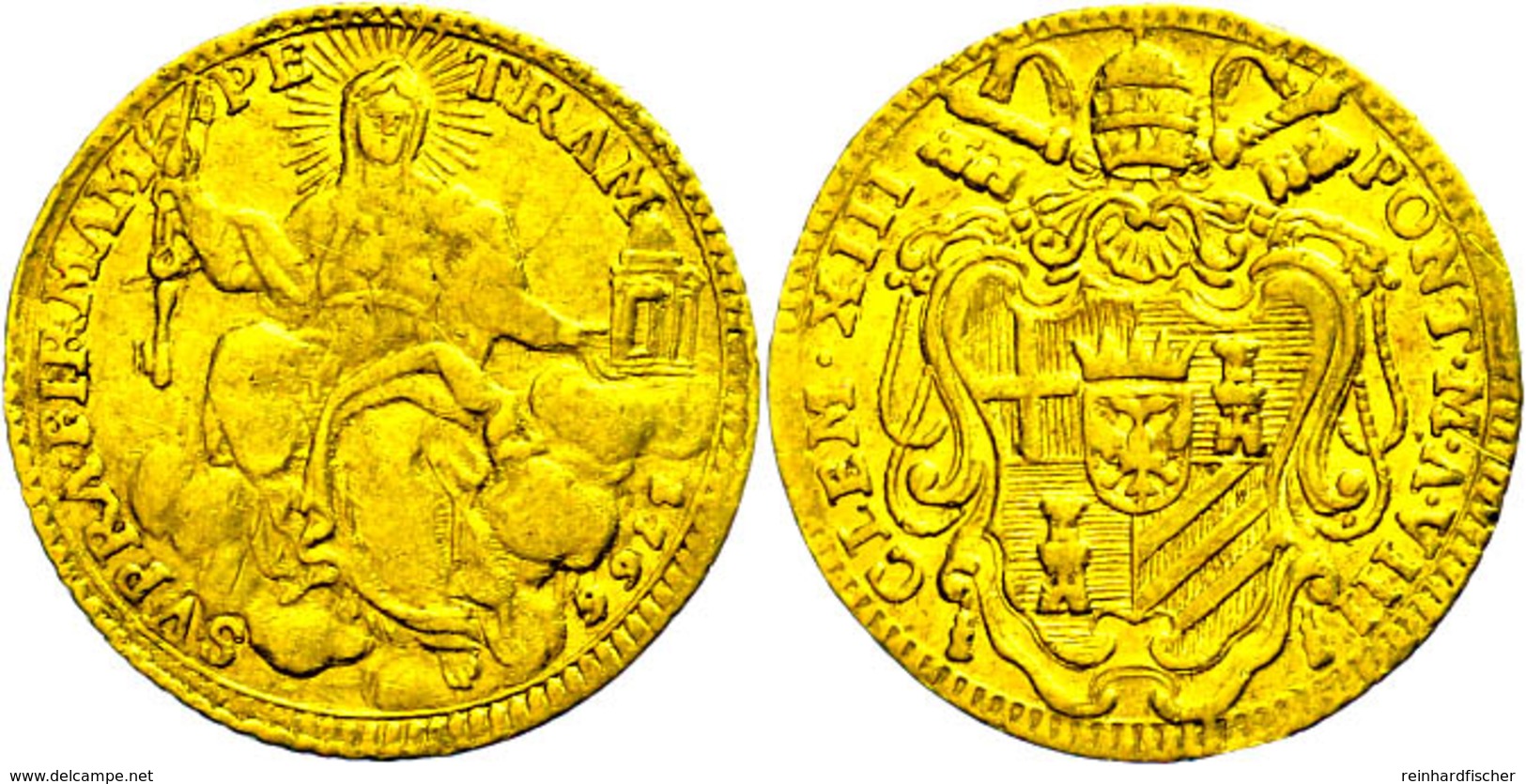 Zecchino, Gold, 1766, Clemens XIII., Rom, Fb. 237, Muntoni 7, Ss.  Ss - Unclassified