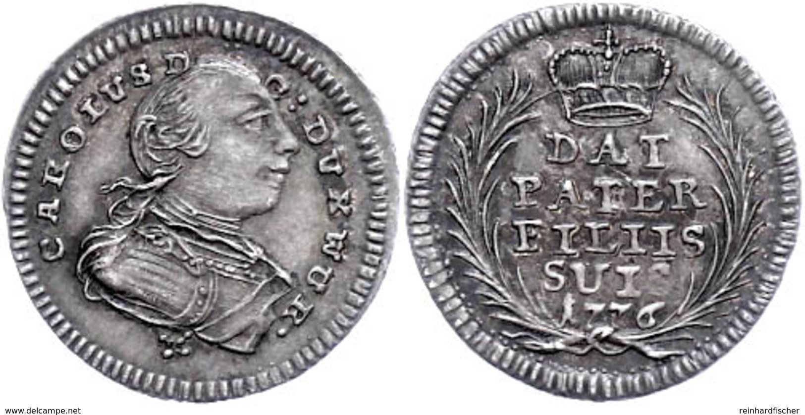 Württemberg, Karl Eugen, Silbermedaille (Dm. Ca. 1,58mm, Ca. 1,07g), 1776, Auf Den 48. Geburtstag Des Herzogs. Av: Gepan - Altri & Non Classificati