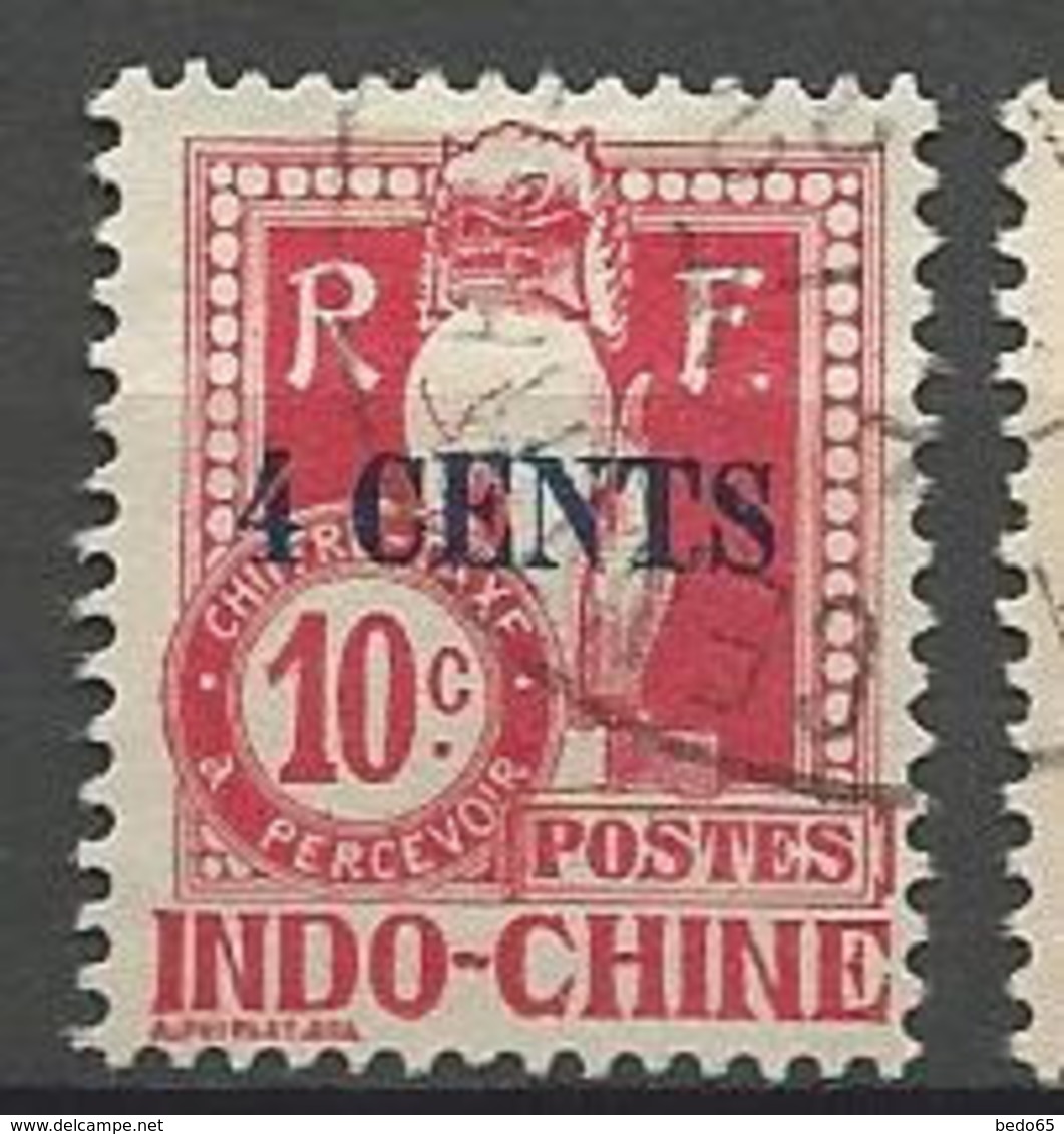 INDOCHINE TAXE N° 21 OBL TB - Timbres-taxe