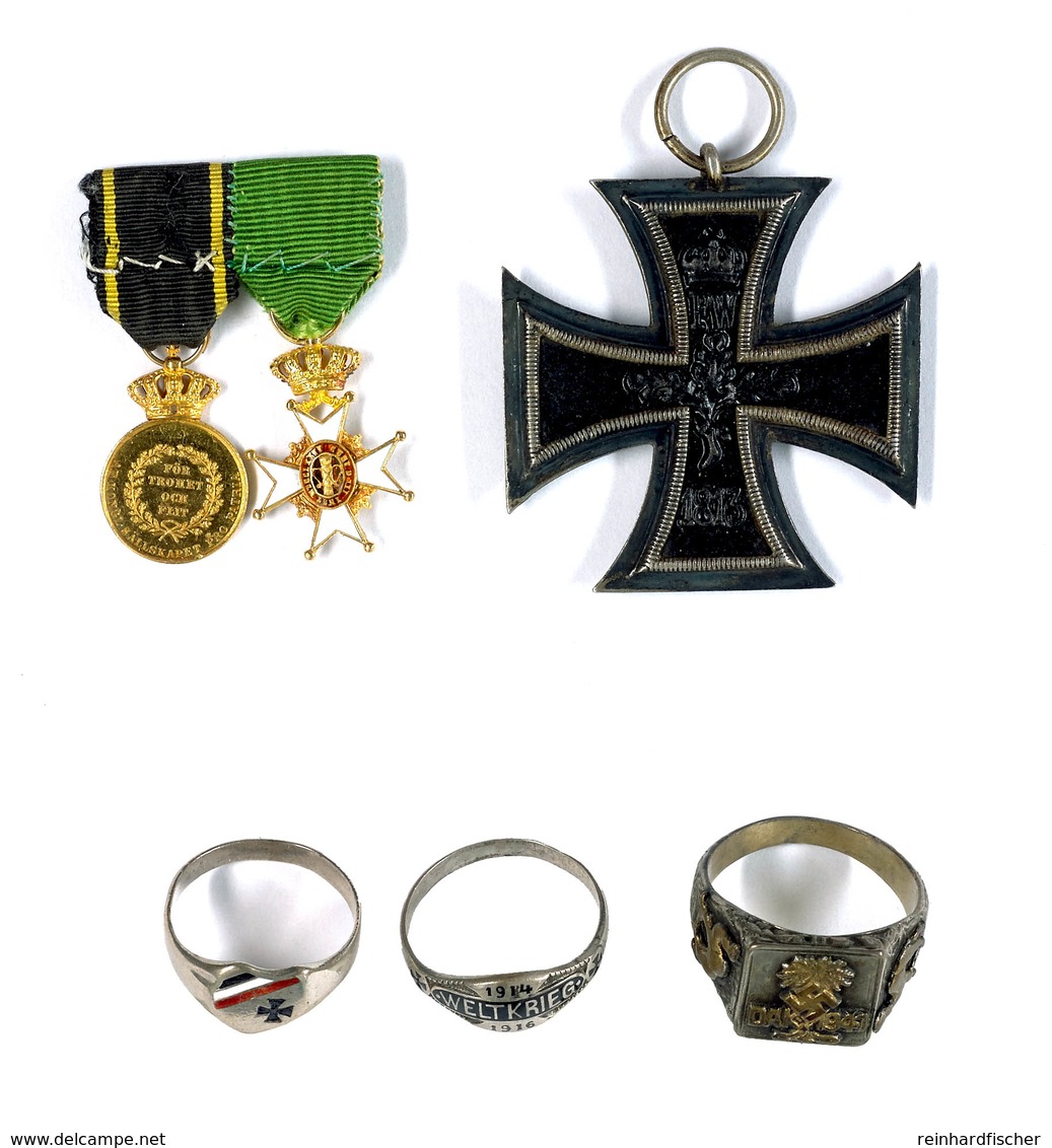 Kleiner Nachlass Mit Eisernes Kreuz 2. Klasse Ausgabe 1914, Schweden Königlicher Wasa-Orden, 2. Modell (1860-1975) Minia - Other & Unclassified