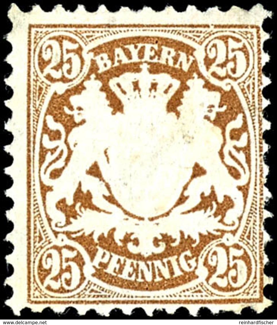 25 Pfg. Braunocker, Ungebraucht, Tadellos, Geprüft Pfenninger, Mi. 220.-, Katalog: 41 * - Autres & Non Classés