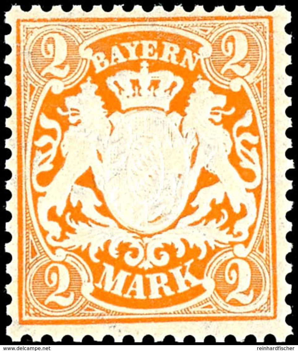 2 M. Gelblichorange, Papier X, Postfrisch, Tadellos, Fotokurzbefund Sem BPP, Zuschlag 168. Auktion = 125,-, Katalog: 64x - Other & Unclassified