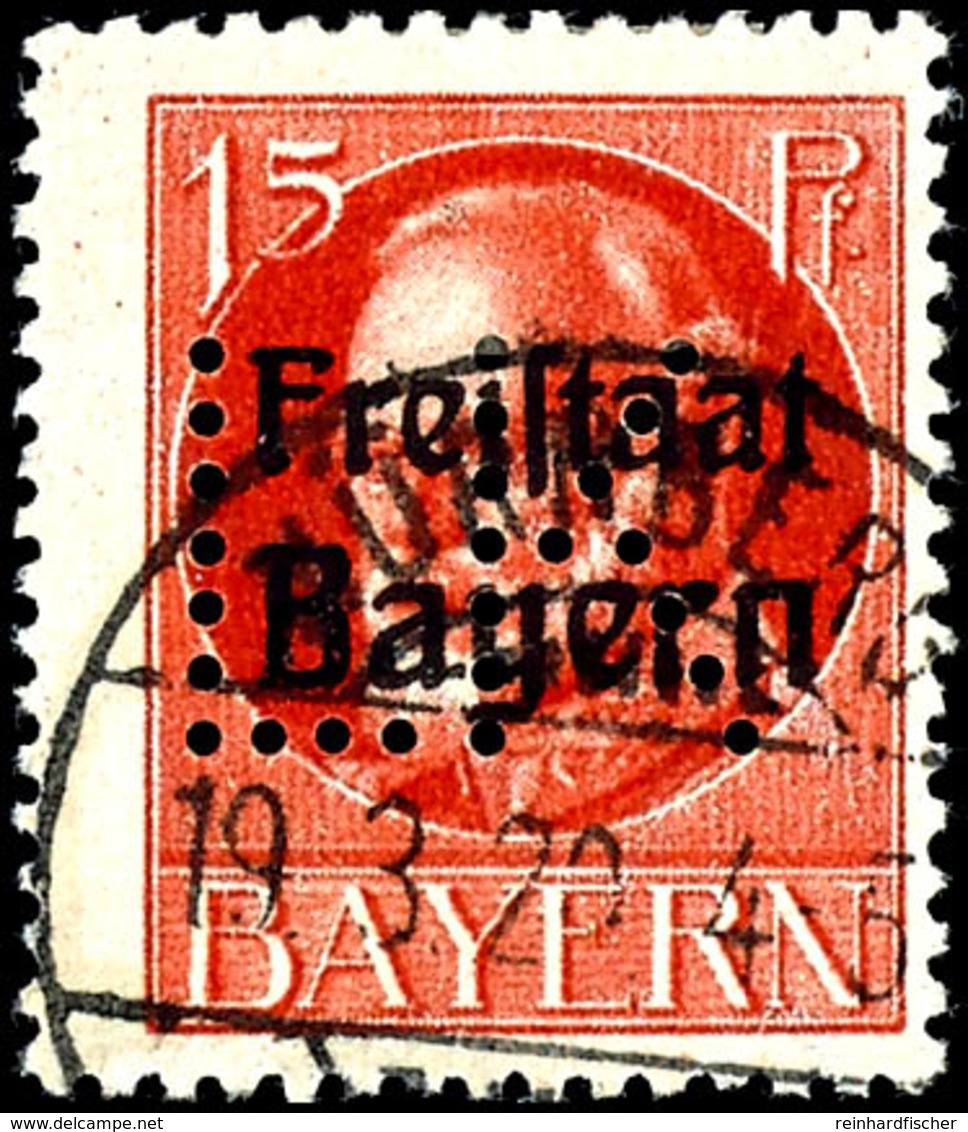 5-15 Pfg. Mit Lochung "LK", Gestempelt, Geprüft Infla/Helbig BPP, Mi. 140.-, Katalog: 38/40 O - Altri & Non Classificati