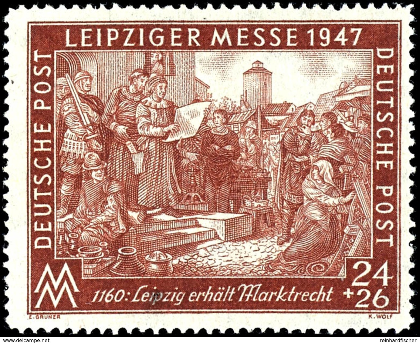 24+26 Pfg. Leipziger Messe, Gezähnt 13 1/4:13, Postfrisch, Fotoattest Schlegel D. BPP, Mi. 1.400.-, Katalog: 941IE ** - Other & Unclassified