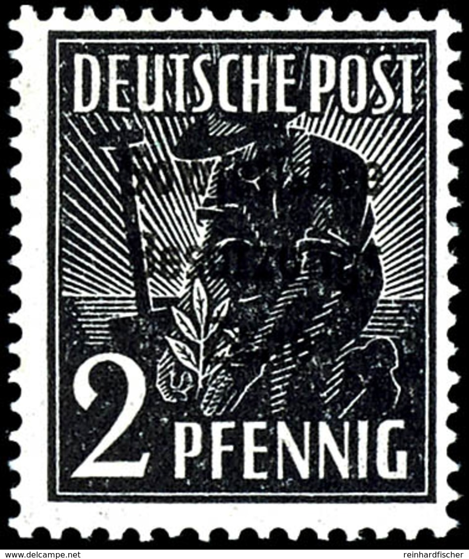 2 Pfg. Arbeiter Schwarz, Postfrisch, Fotobefund Dr. Ruscher BPP, Mi. 250,-, Katalog: 182c ** - Sonstige & Ohne Zuordnung