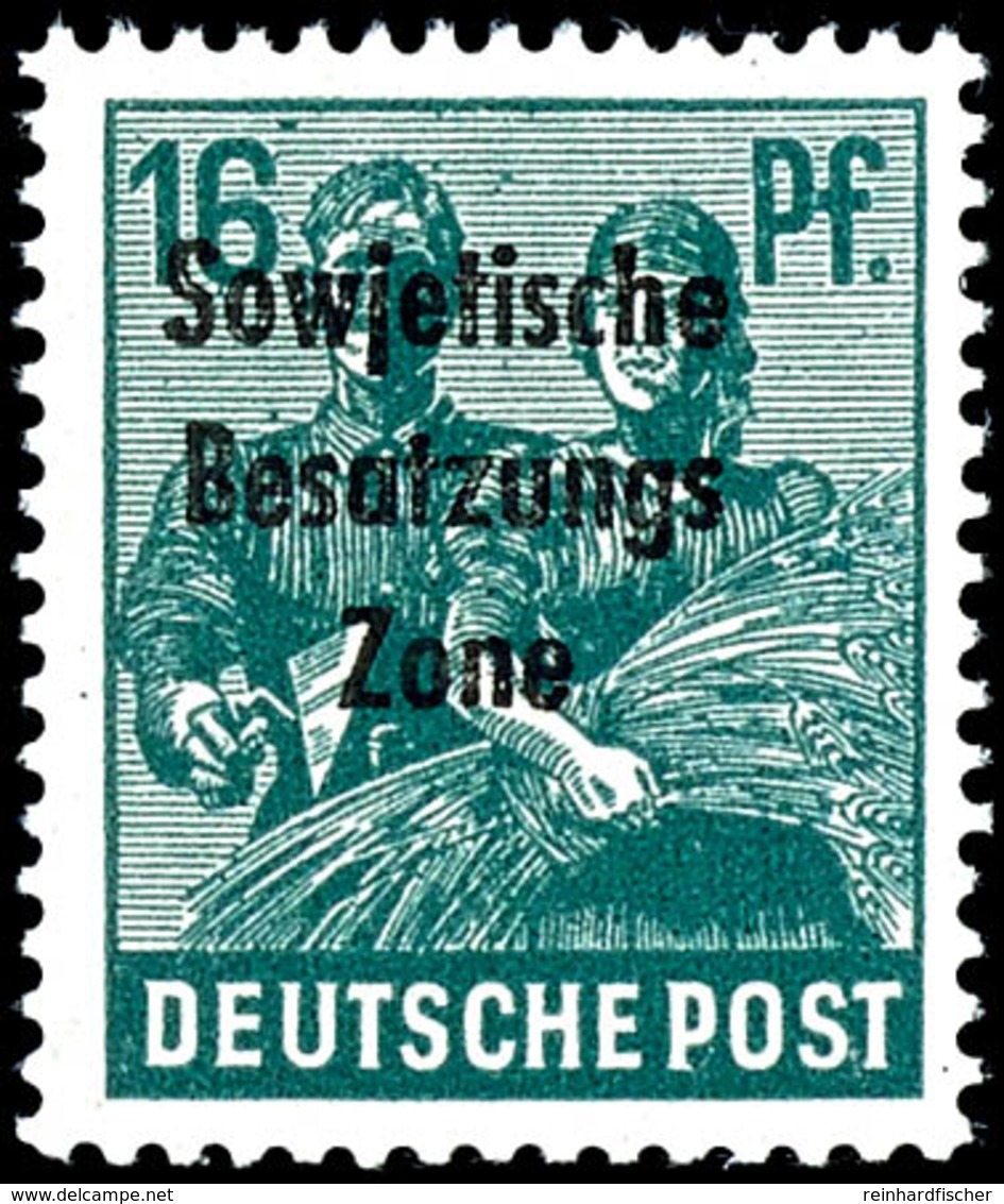 16 Pfg. Arbeiter Schwärzlichopalgrün, Postfrisch, Fotokurzbefund Paul BPP, Mi. 350,-, Katalog: 188c ** - Sonstige & Ohne Zuordnung