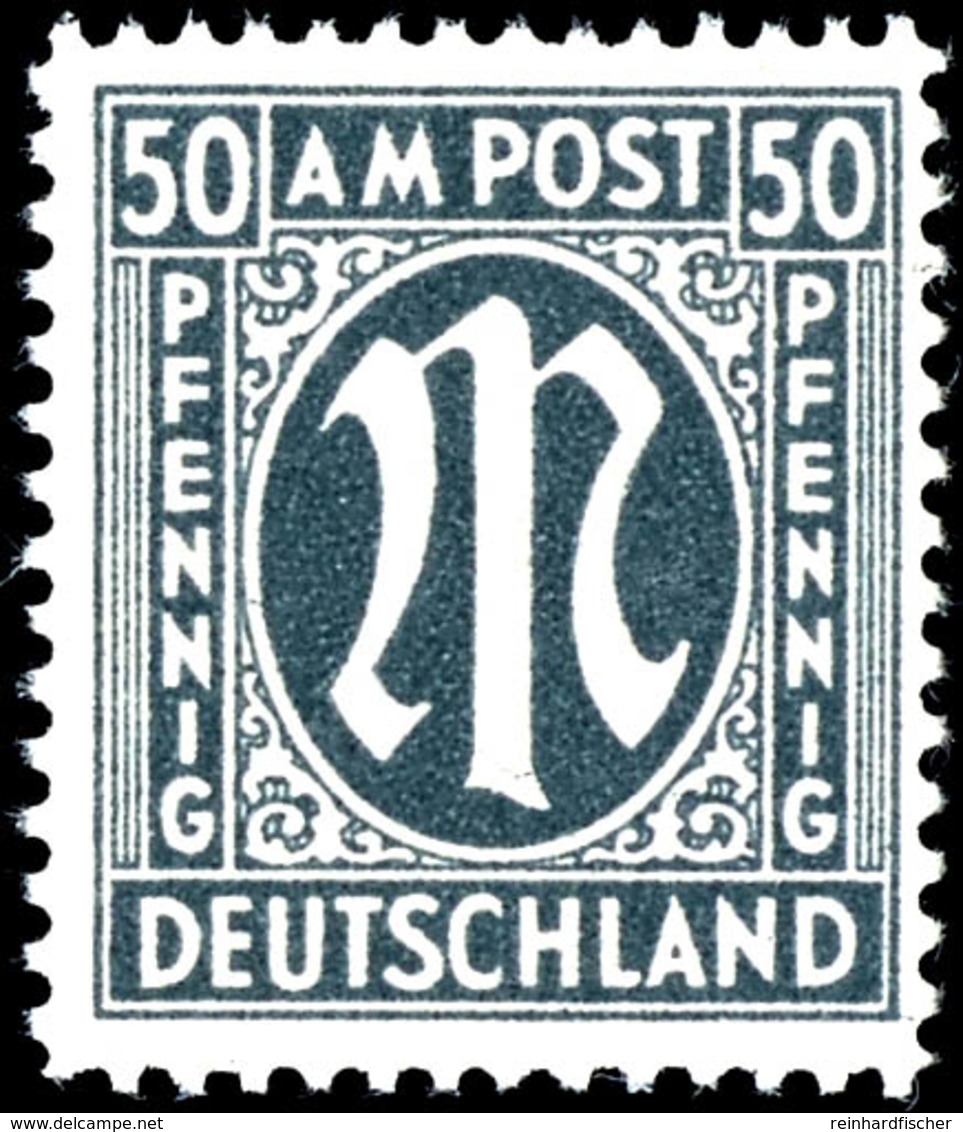 50 Pfennig Schwarzgrün, Gezähnt L 11 1/2 : 11, Postfrisch, Fotobefund Hettler BPP, Michelwert 200,-, Katalog: 32aCz ** - Other & Unclassified