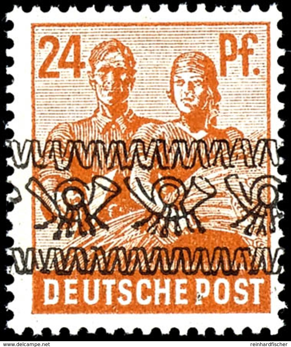 12 Und 24 Pfennig Arbeiter Mit Falschem Bandaufdruck, Sogenannte Münchener Postfälschungen, Postfrisch,  Fotokurzbefund  - Other & Unclassified