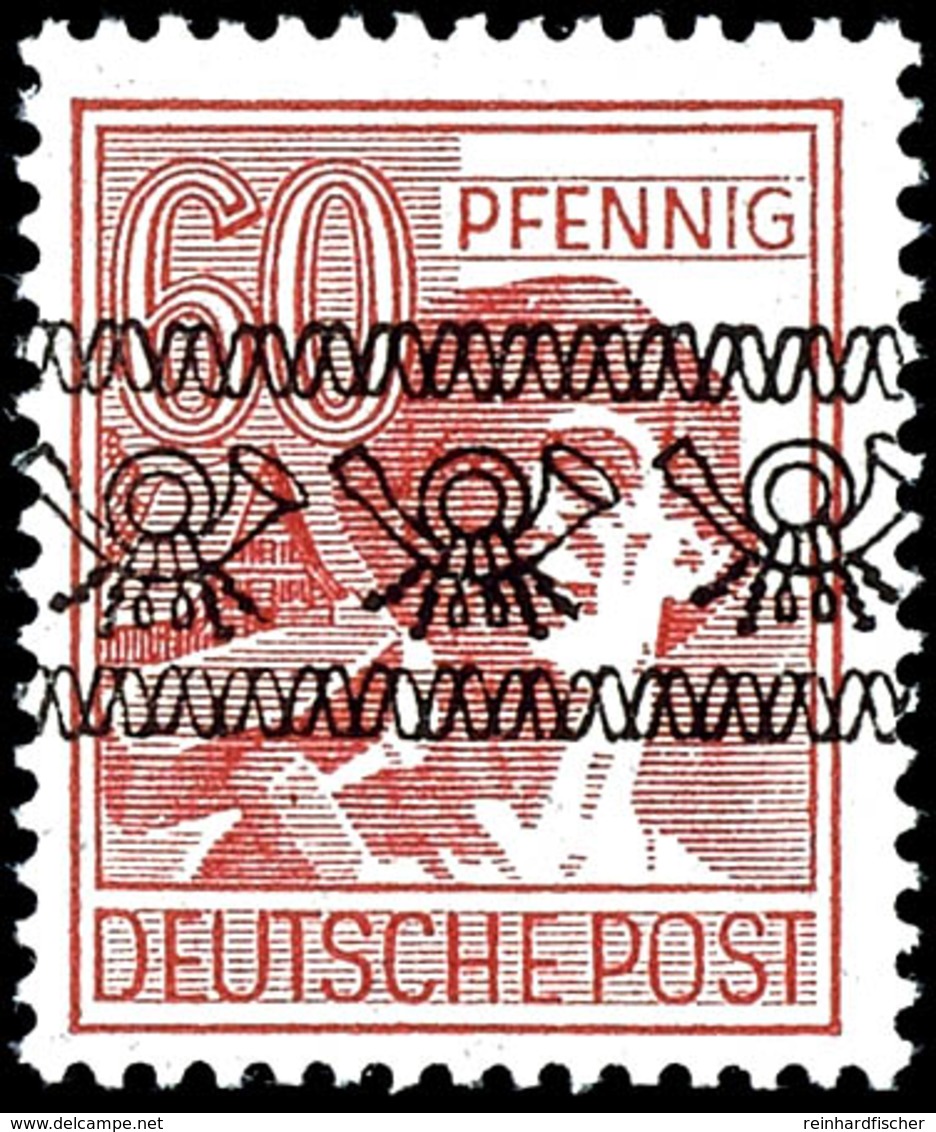 60 Pfennig Arbeiter Braunrot Mit Bundaufdruck, Postfrisch, Fotobefunde Arge Kontrollrat Und Schlegel D. BPP, Michel 250. - Other & Unclassified