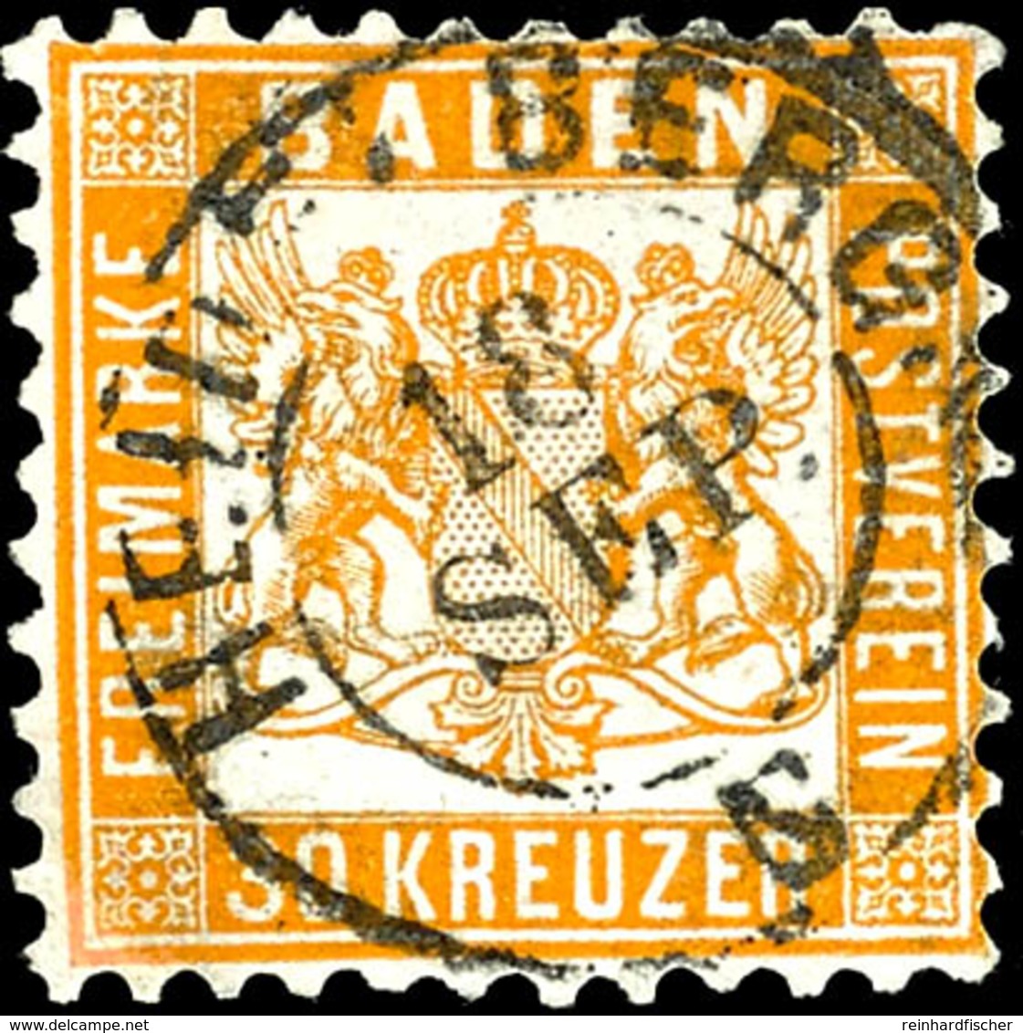 30 Kr. Lebhaftgelborange, Farbfrisches, Attraktiv Mit Zentrischem K2 "HEIDELBERG" Gestempeltes Exemplar, In Linker Unter - Autres & Non Classés