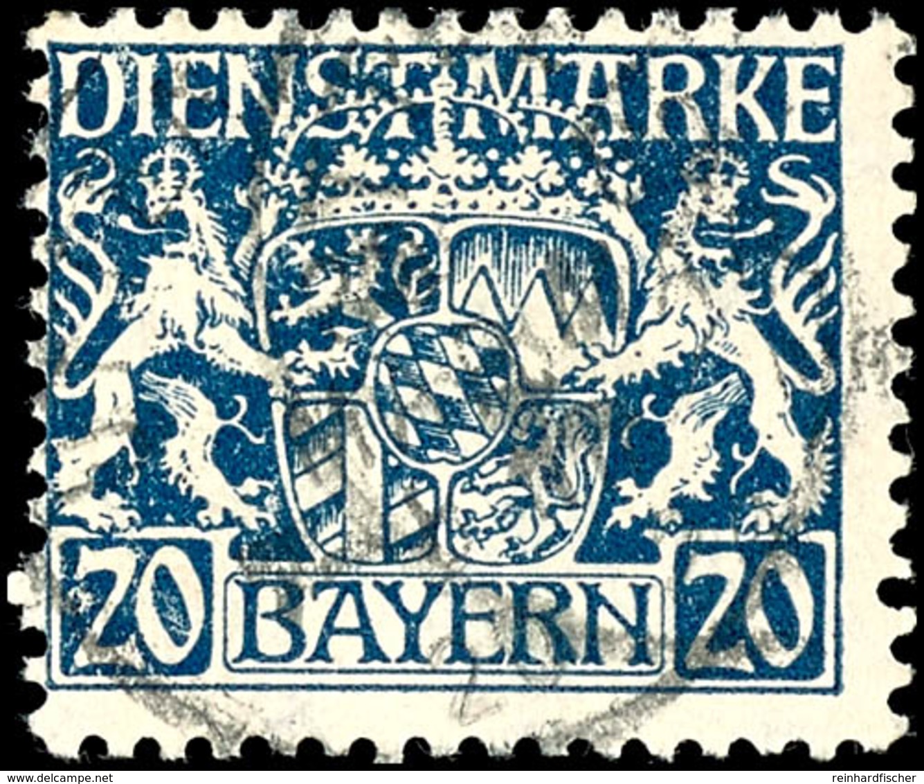 20 Pf Auf W-Papier Tadellos Gestempelt Und Tiefst Gepr. Helbig BPP Und Infla, Mi. 180,--, Katalog: 28w O - Other & Unclassified